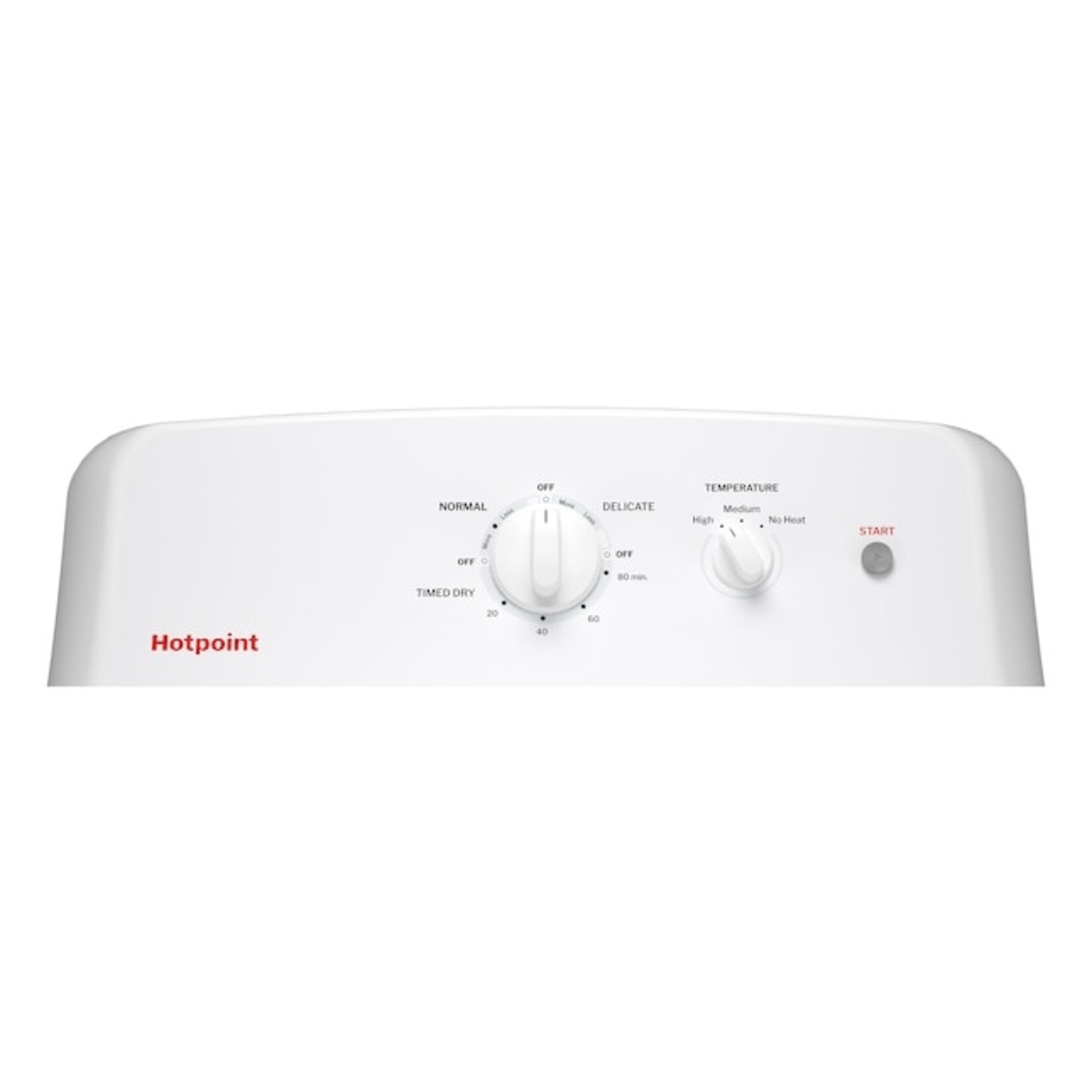 Hotpoint #HTX26EASWWW - Hotpoint 6.2 cu. ft. vented Electric Dryer in White with Auto Dry