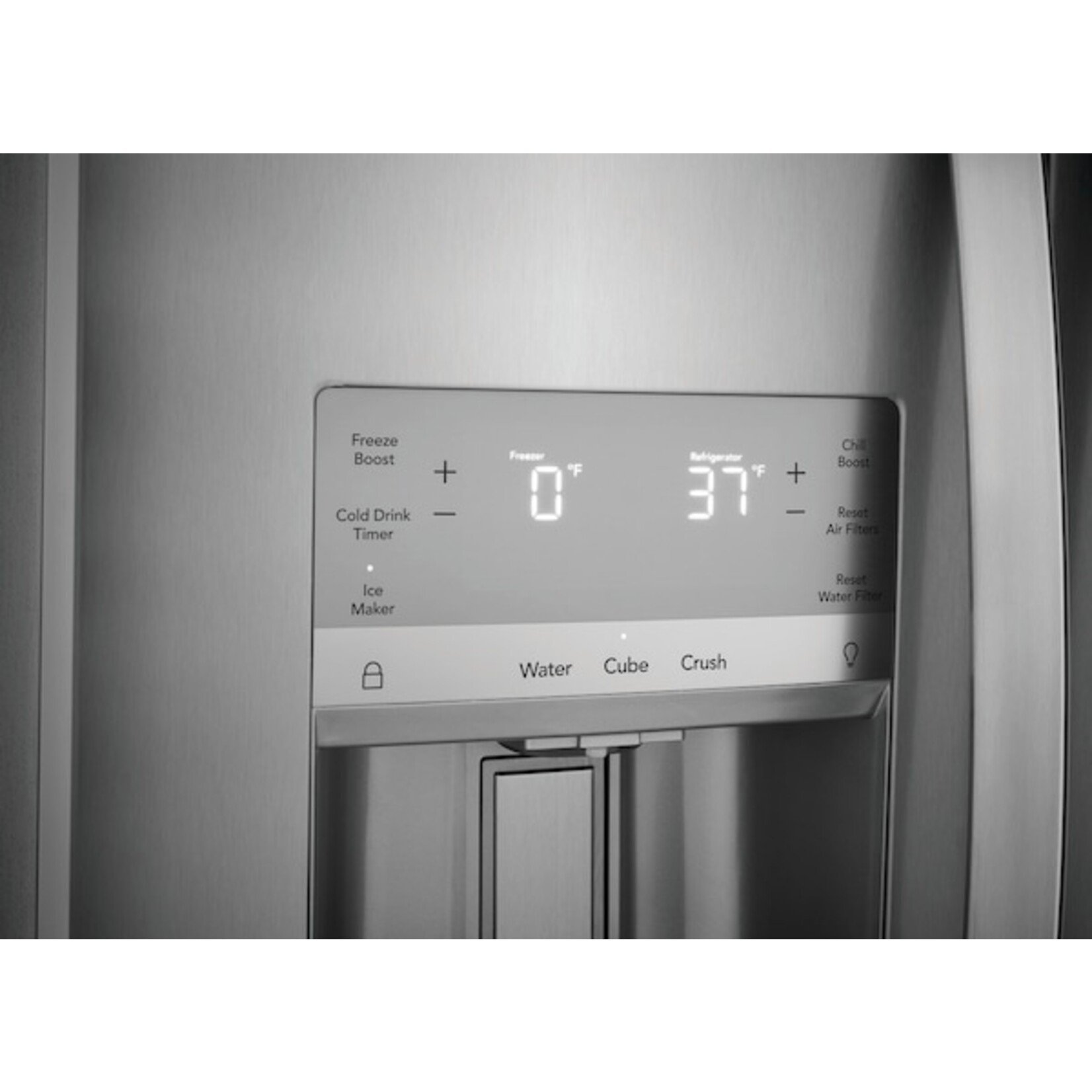 Frigidaire #*GRSS2352AF - Frigidaire 22.3 cu. ft. 33 in. Standard Depth Side by Side Refrigerator in Smudge-Proof Stainless Steel