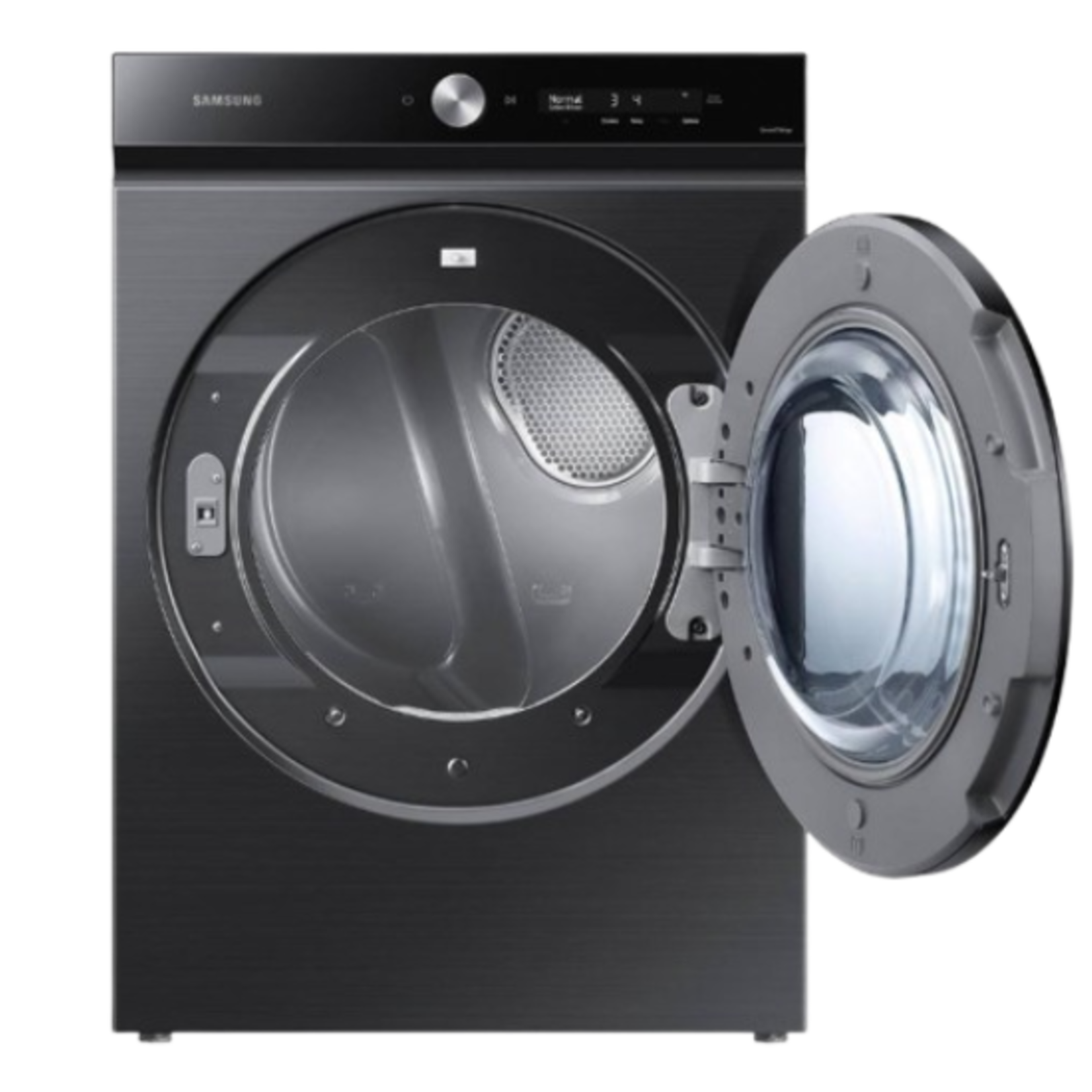 SAMSUNG #DVG53BB8700V - Samsung Bespoke 7.6 cu. ft. Ultra Capacity Gas Dryer with Super Speed Dry and AI Smart Dial in Silver Steel
