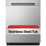 LG #LDFC2423V - LG 24 in. Stainless Look Front Control 52 dBA Dishwasher with Stainless Steel Tub and SenseClean