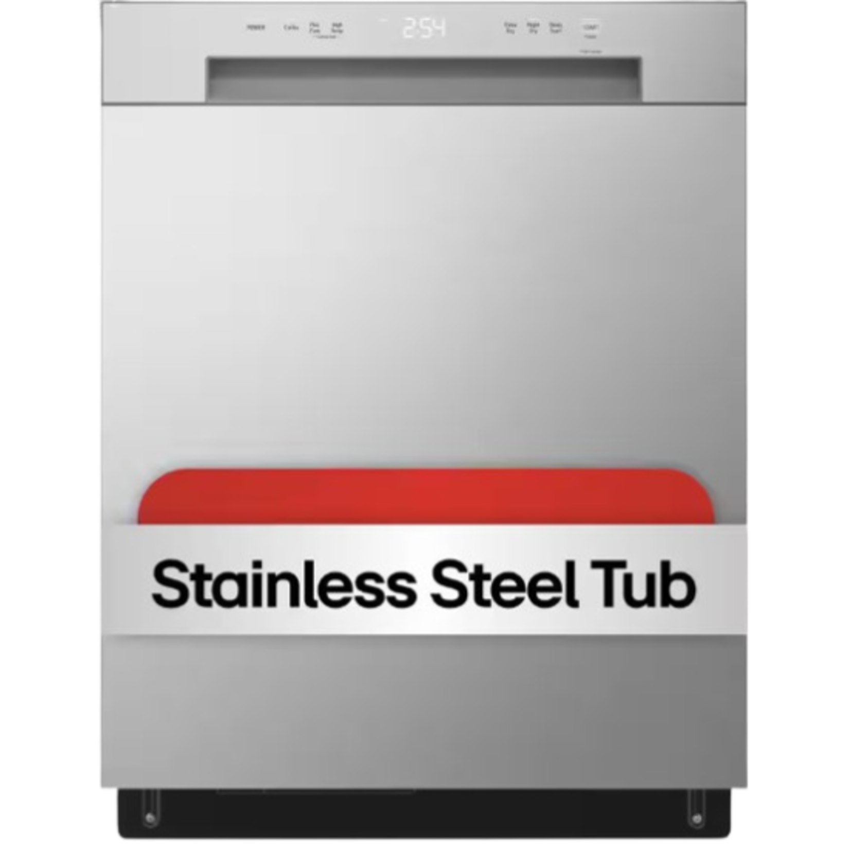LG #LDFC2423V - LG 24 in. Stainless Look Front Control 52 dBA Dishwasher with Stainless Steel Tub and SenseClean