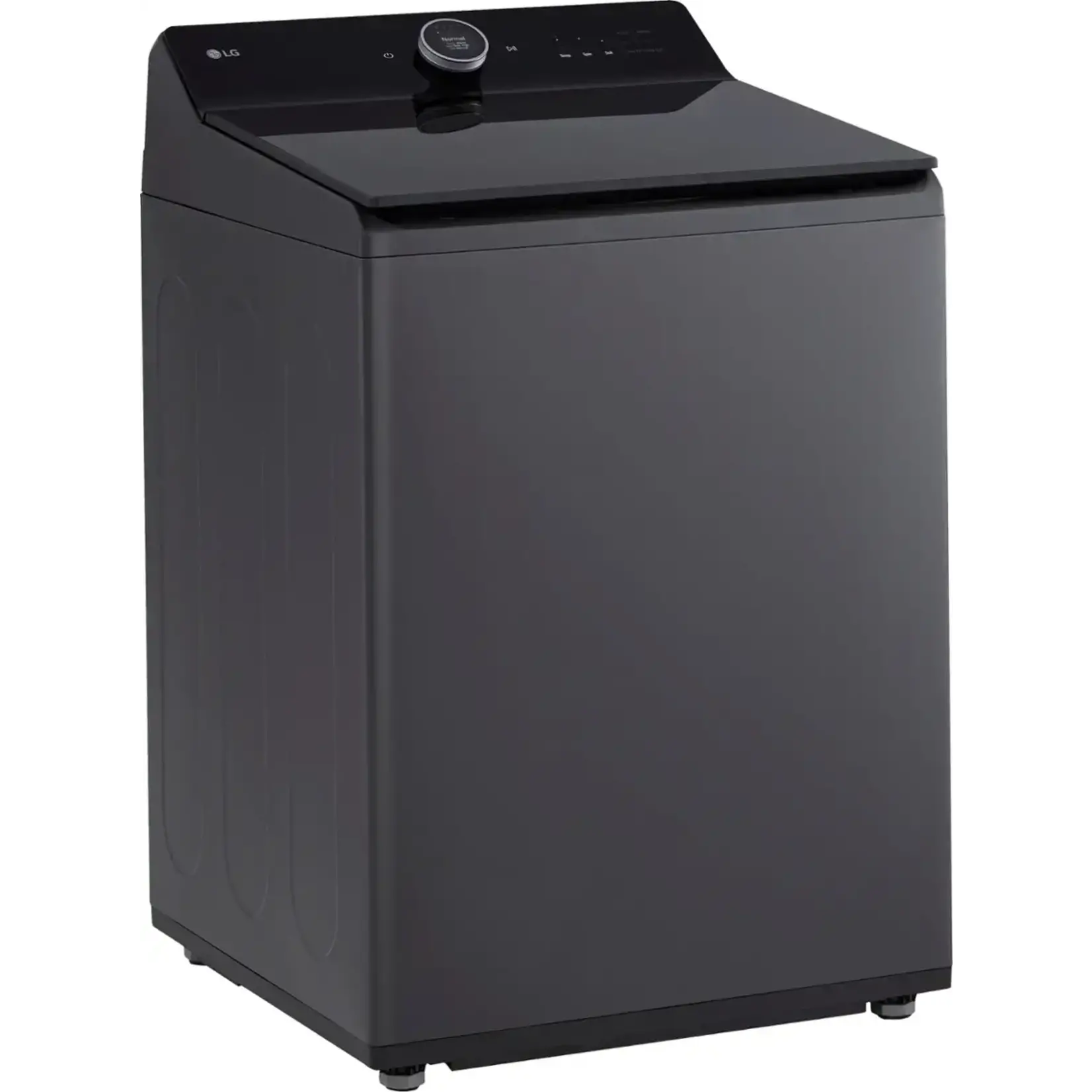 LG LG - 5.5 Cu. Ft. High Efficiency Smart Top Load Washer with EasyUnload - Matte Black