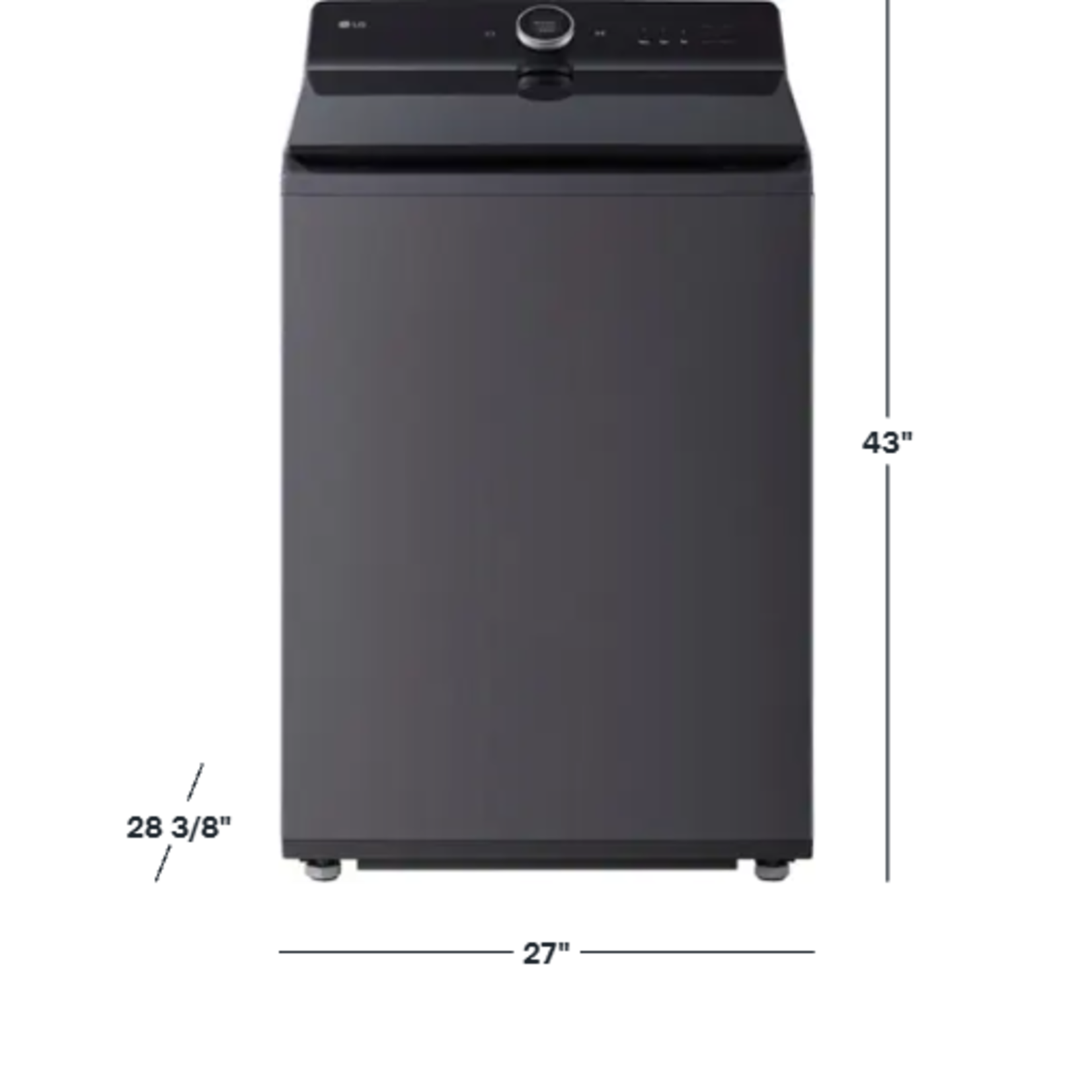 LG LG - 5.5 Cu. Ft. High Efficiency Smart Top Load Washer with EasyUnload - Matte Black