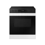 SAMSUNG NSE6DB830012 Bespoke 30 in. 5-Burner Element Smart Slide-In Electric Range in White Glass with AirFry and Safety Knobs
