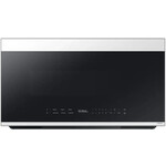 SAMSUNG ME21DB670012 Bespoke 2.1 cu. ft. 1000 W Smart White Glass Over-the-Range Microwave with Auto Connectivity and LCD Display