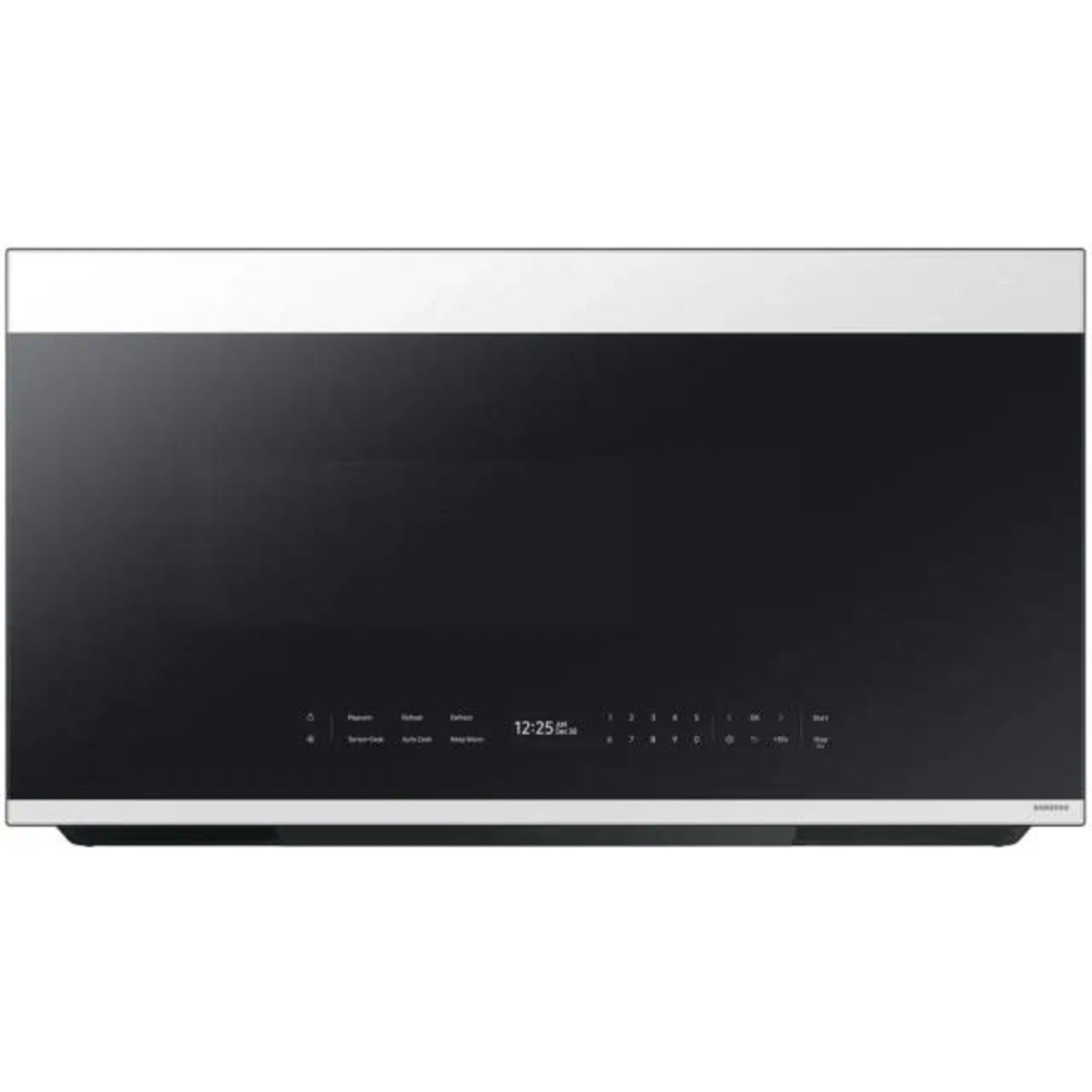 SAMSUNG ME21DB670012 Bespoke 2.1 cu. ft. 1000 W Smart White Glass Over-the-Range Microwave with Auto Connectivity and LCD Display
