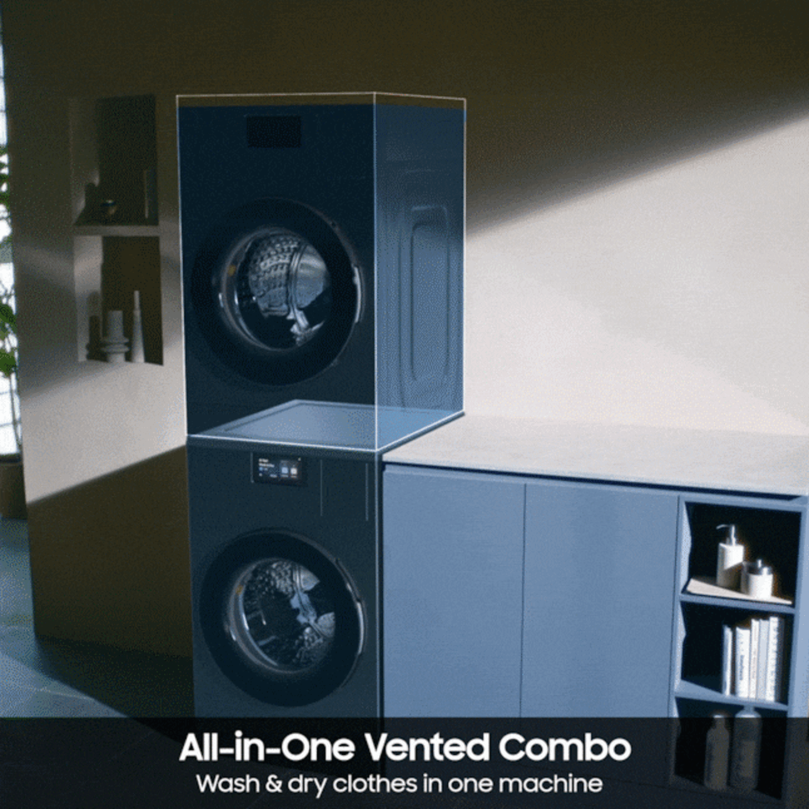 SAMSUNG #WD90F53AVB- Samsung 5.3 cu. ft. Bespoke Ultra Capacity Vented All-in-One Washer Dryer Combo