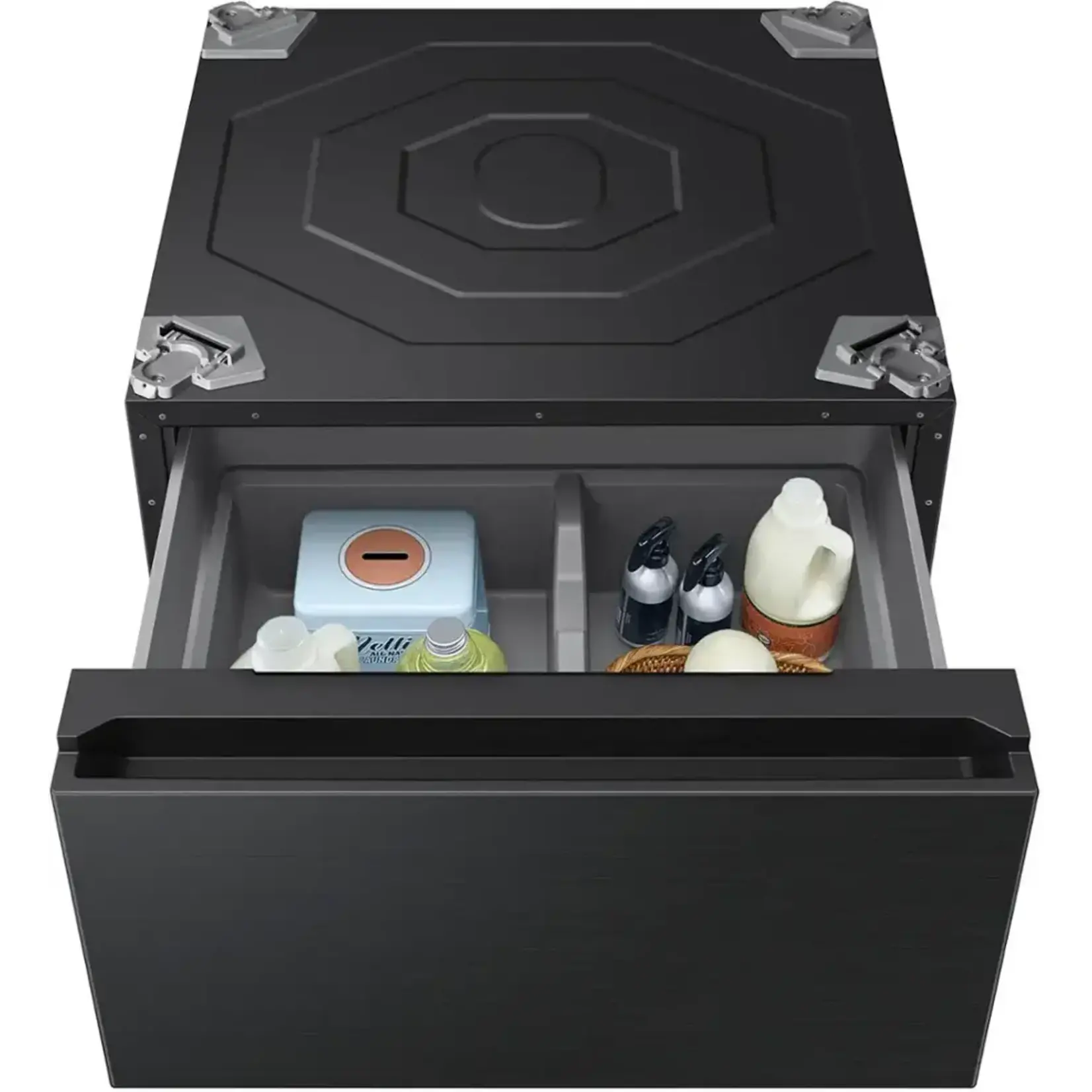 SAMSUNG #WE702NB - Samsung Bespoke AI Laundry Combo™ Pedestal with Storage Drawer in Brushed Black