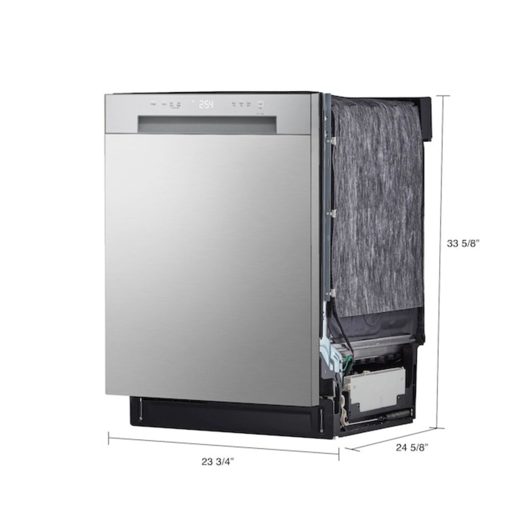 LG #LDFC2423V - LG 24 in. Stainless Look Front Control 52 dBA Dishwasher with Stainless Steel Tub and SenseClean