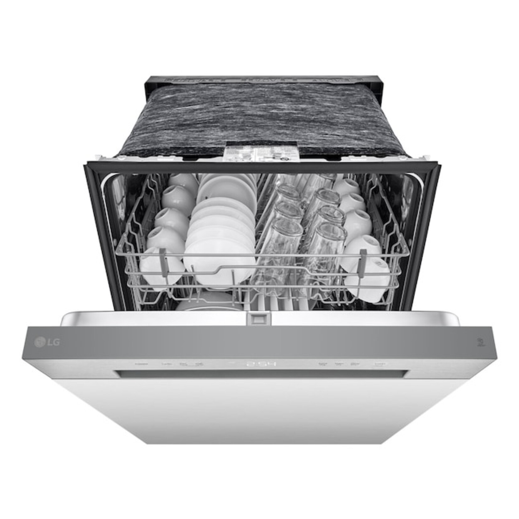 LG #LDFC2423V - LG 24 in. Stainless Look Front Control 52 dBA Dishwasher with Stainless Steel Tub and SenseClean
