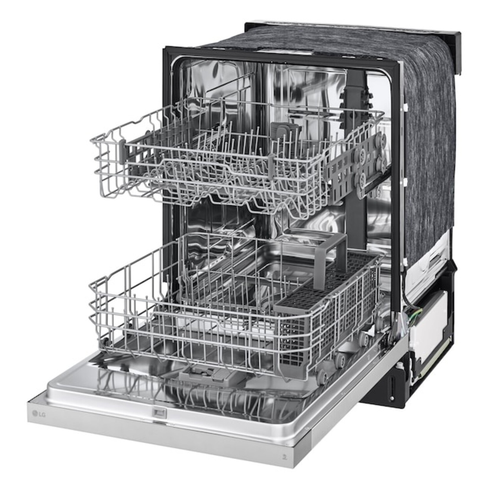 LG #LDFC2423V - LG 24 in. Stainless Look Front Control 52 dBA Dishwasher with Stainless Steel Tub and SenseClean