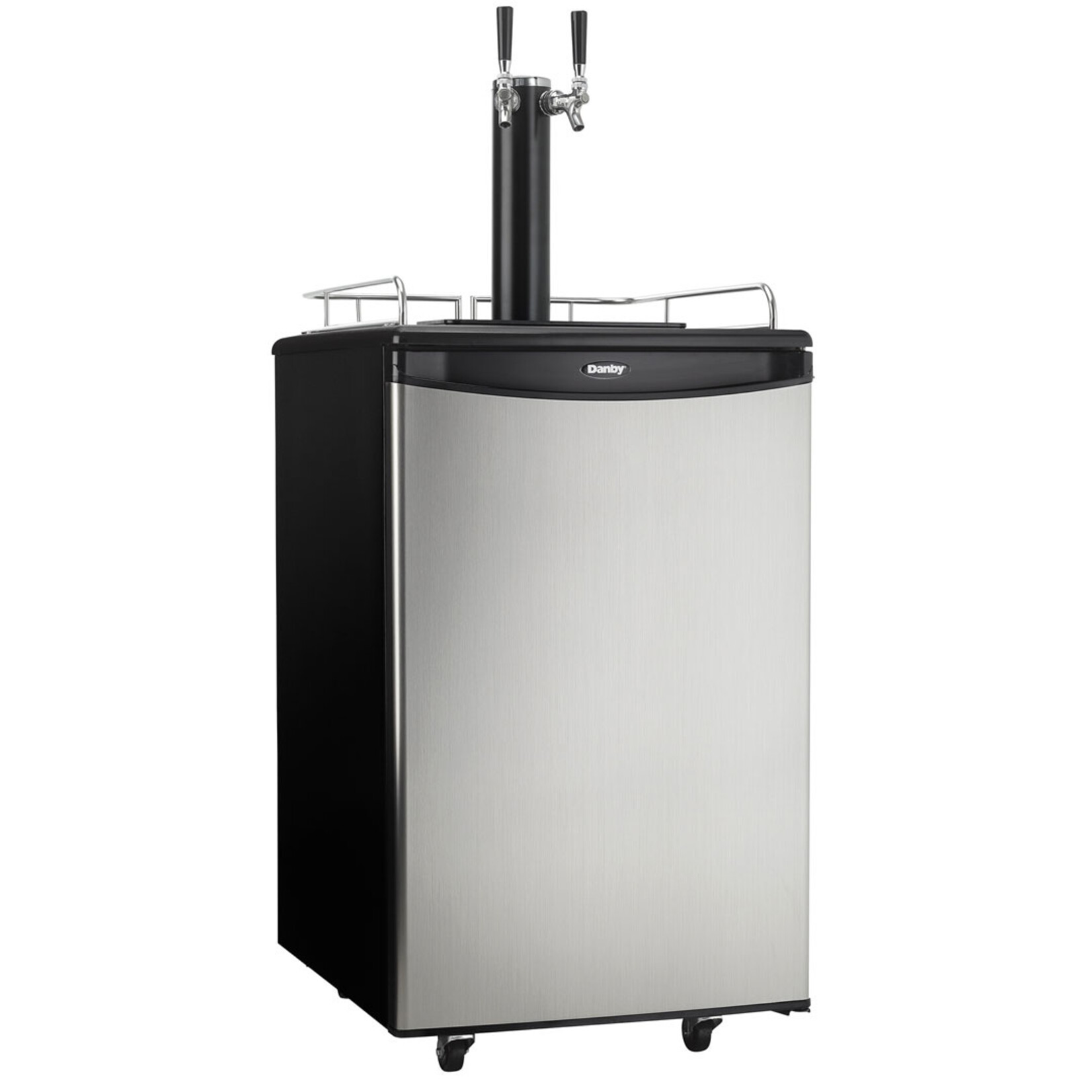 Danby #DKC054A1BSL2DB - Danby 5.4 cu. ft. Dual-Tap Keg Cooler in Stainless Steel Look