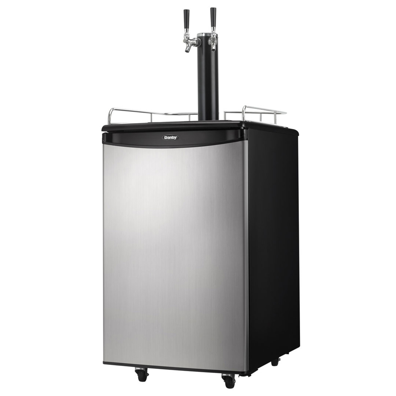 Danby #DKC054A1BSL2DB - Danby 5.4 cu. ft. Dual-Tap Keg Cooler in Stainless Steel Look