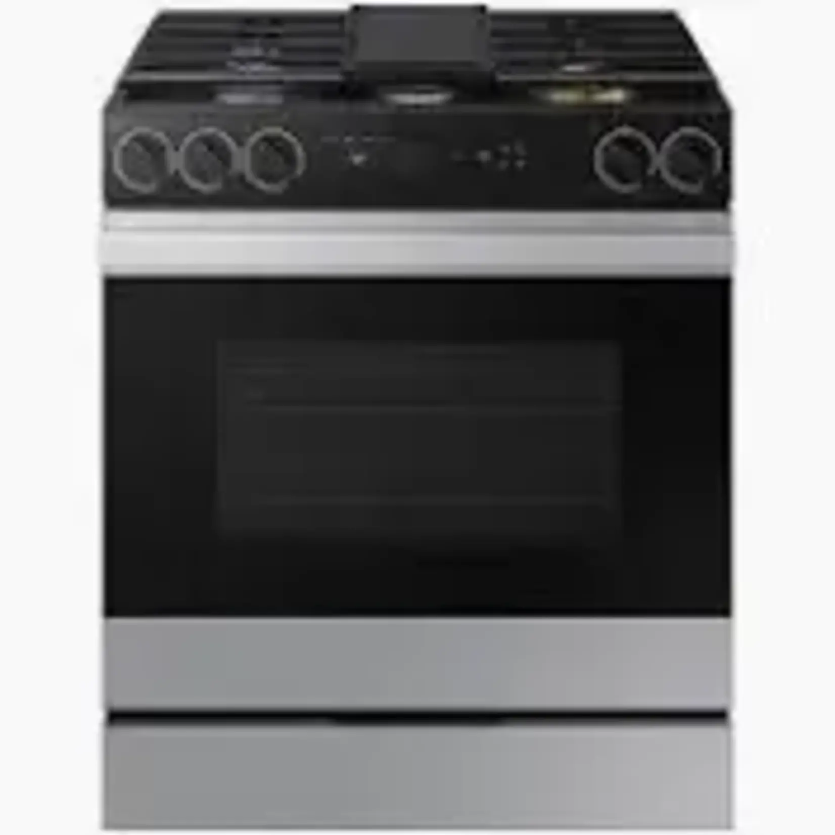 SAMSUNG NSG6DG8700SR Samsung Bespoke 30 in. 5-Burner Smart Slide-In Gas Range in Stainless Steel with Smart Oven Camera and Air Fry