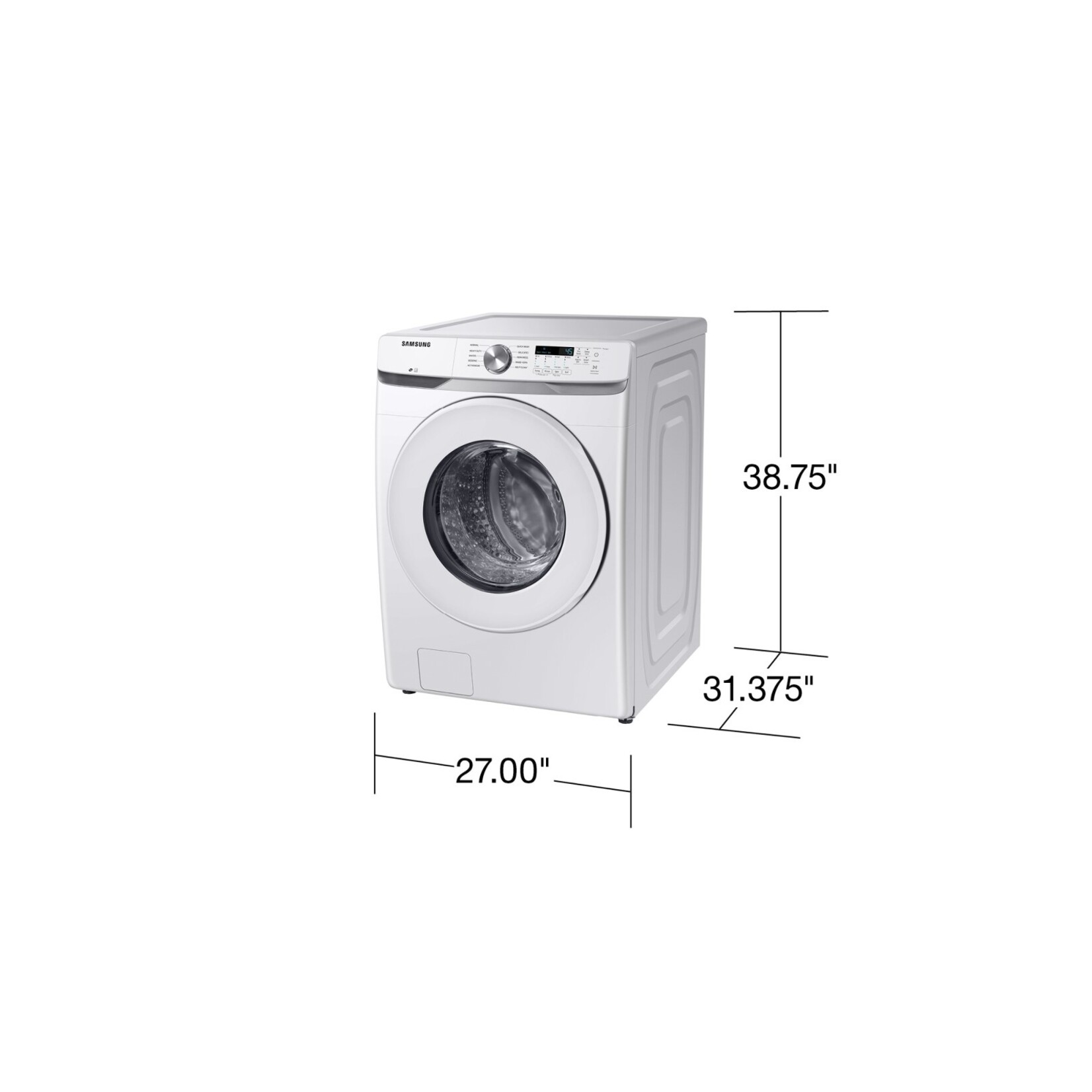 SAMSUNG #*WF45T6000AW - Samsung 27 in. 4.5 cu. ft. High-Efficiency White Front Load Washing Machine with Self-Clean+, ENERGY STAR