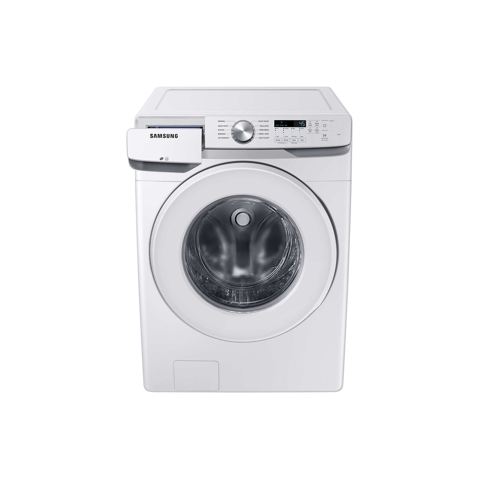 SAMSUNG #*WF45T6000AW - Samsung 27 in. 4.5 cu. ft. High-Efficiency White Front Load Washing Machine with Self-Clean+, ENERGY STAR