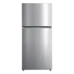 Midea #*MRT21D3BST - Midea Fingerprint Resistant 20.5-cu ft Standard-Depth 30-in Wide Top-Freezer Refrigerator ( Stainless Steel ) Garage Ready ENERGY STAR Certified