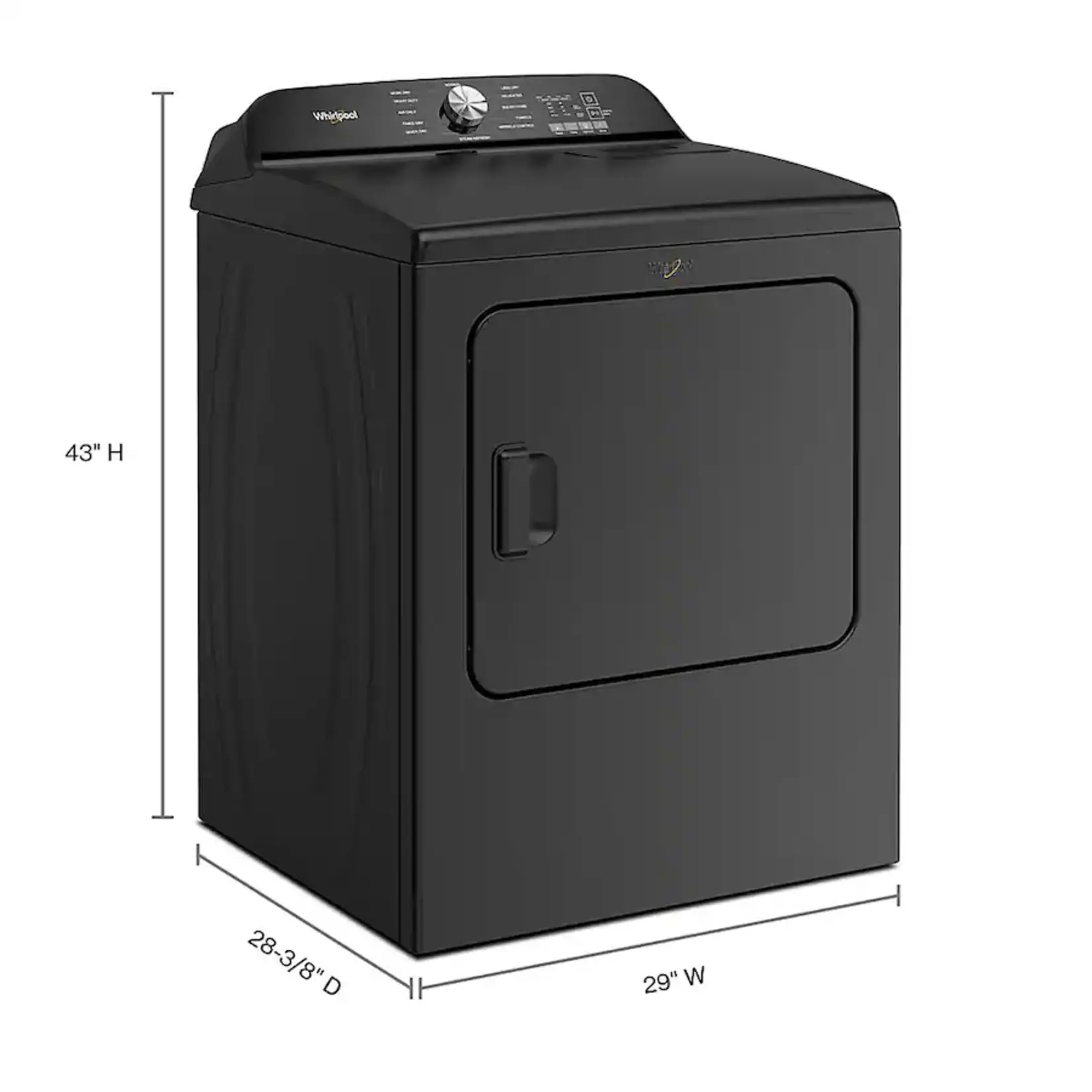 Whirlpool #*WGD6150PB - Whirlpool®  7.0 Cu. Ft.  Top Load Gas Dryer with Moisture Sensor