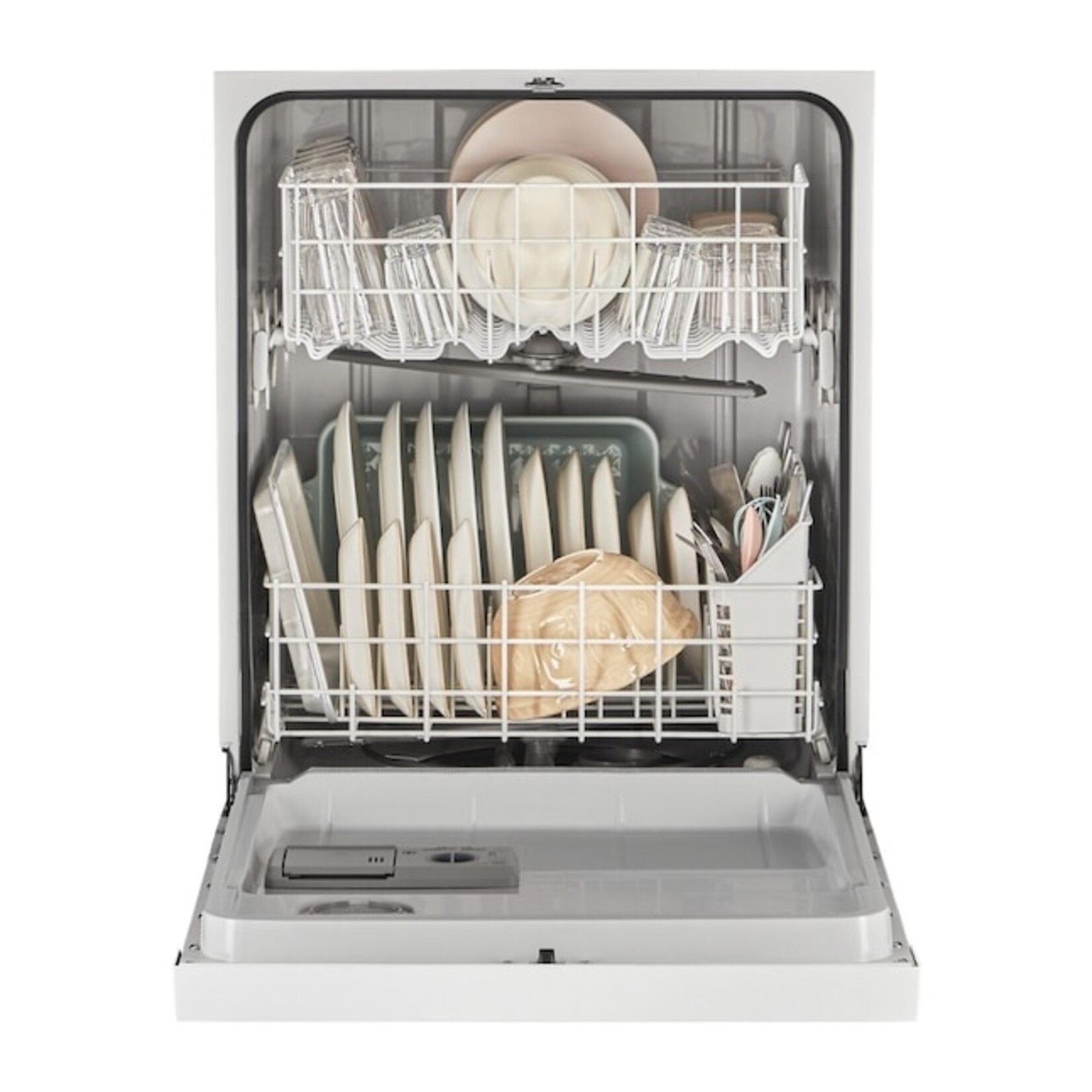Whirlpool #*WDF341PAPW - Whirlpool 24 in. Front Built-In Tall Tub Dishwasher in White with 4-Cycle