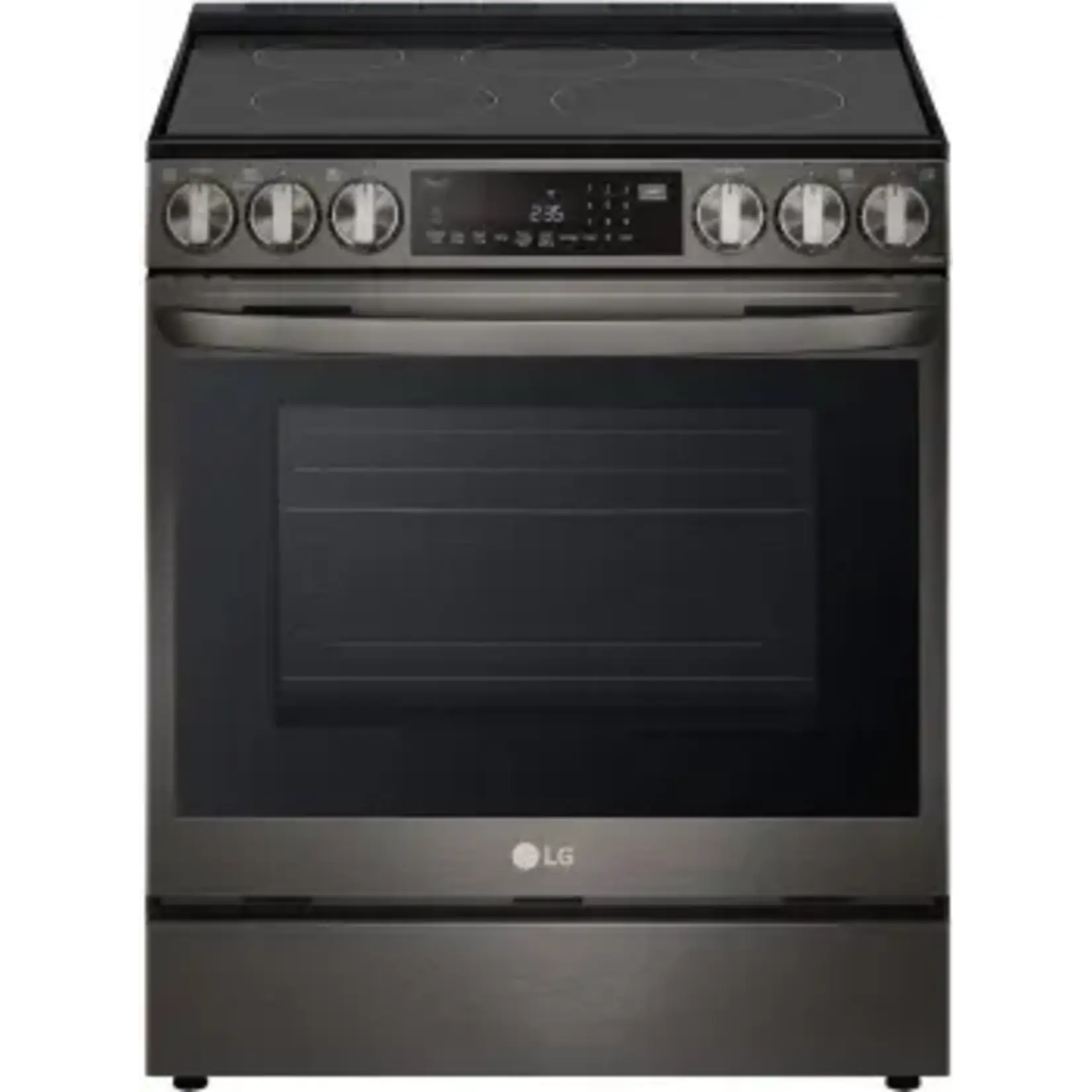 LG LSEL6335DE 6.3 cu. ft. Electric Single Oven Slide-in Range, Instaview, Air Fry, ProBake Convection Printproof Black Stainless Steel