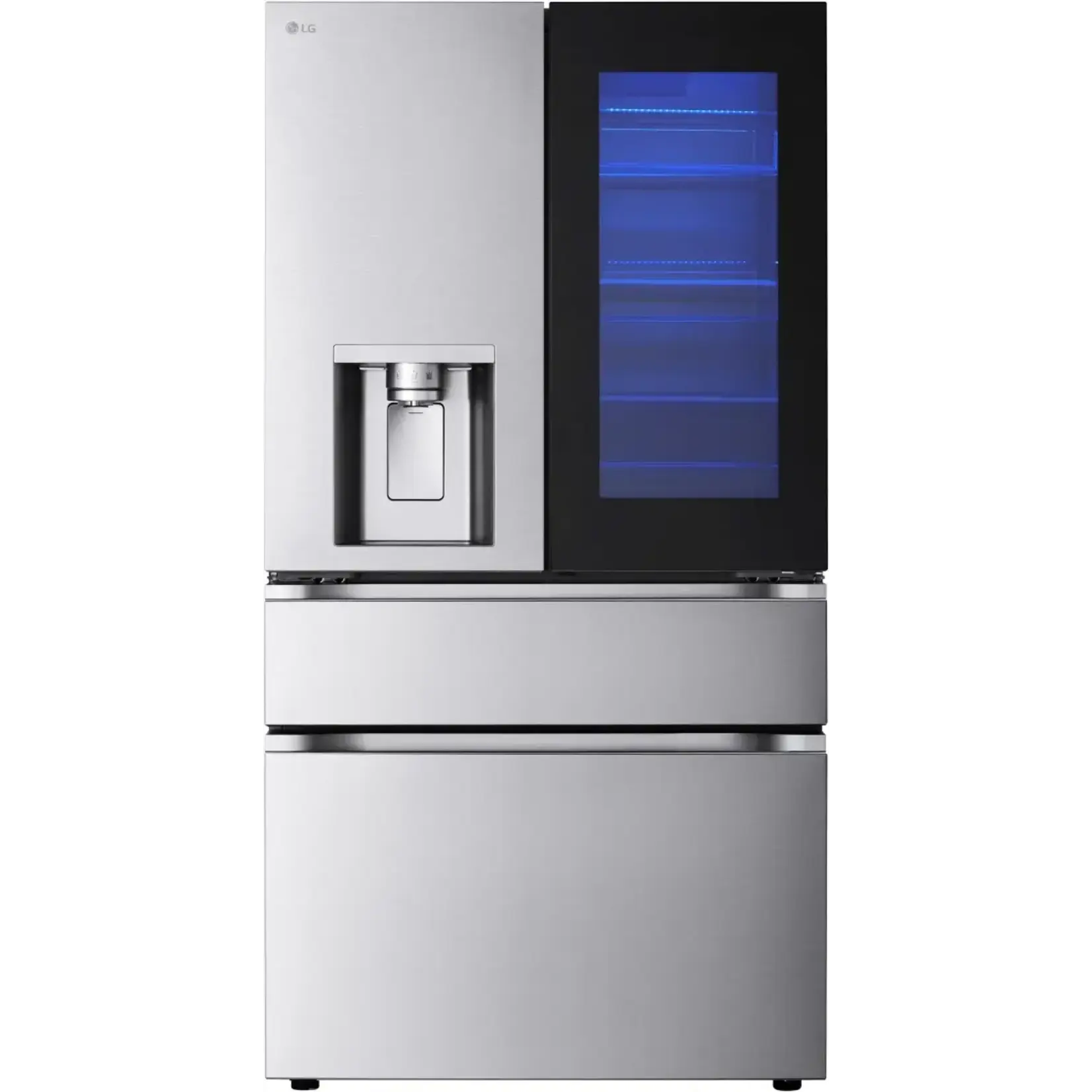 LG LH29S8565S29 cu. ft. SMART MyColor InstaView Standard-Depth MAX 4-Door French Door Refrigerator in Stainless Steel with Craft Ice