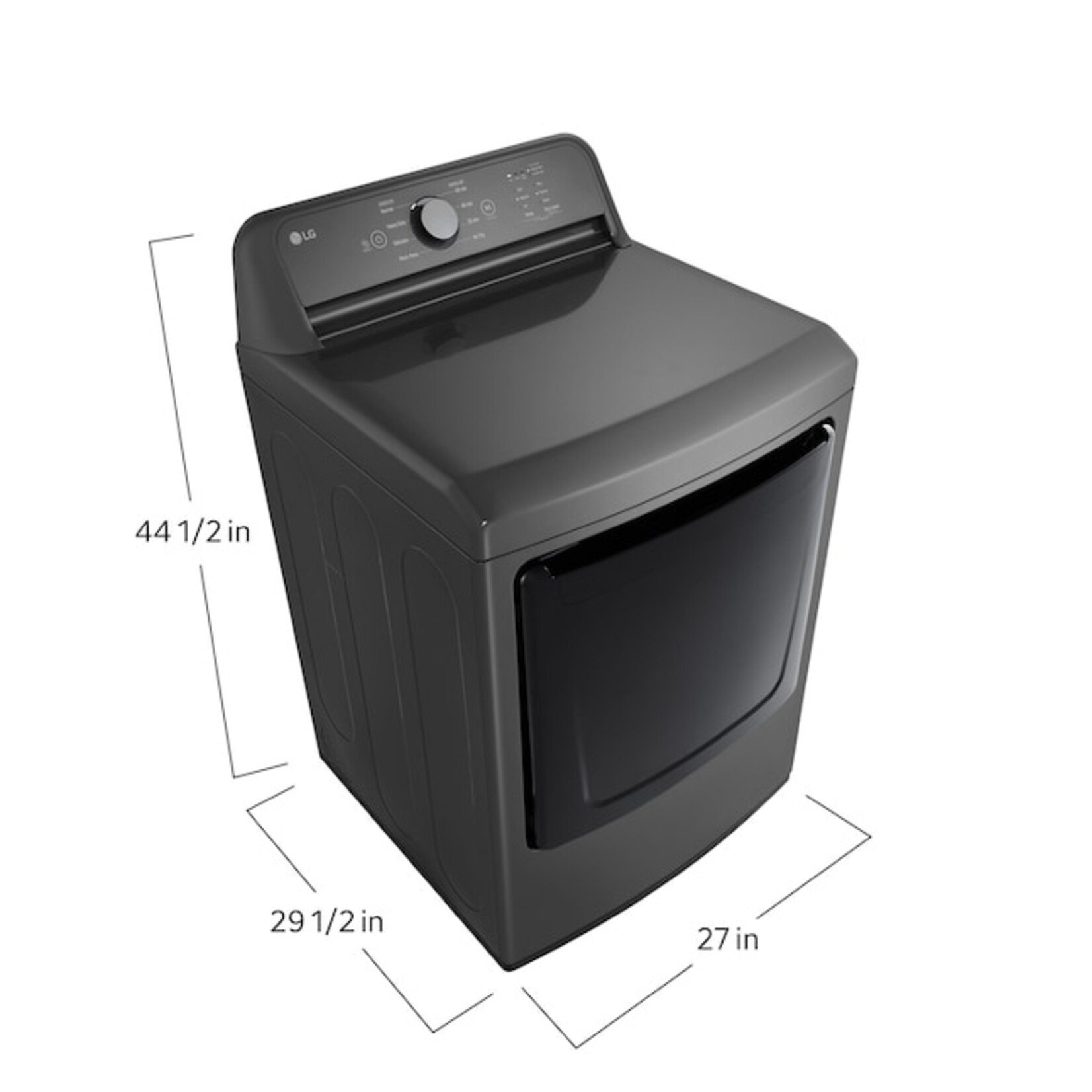 LG #DLE6100M - LG 7.3 cu. ft. Ultra Large High Efficiency Dryer™, Electric, Monochrome Grey