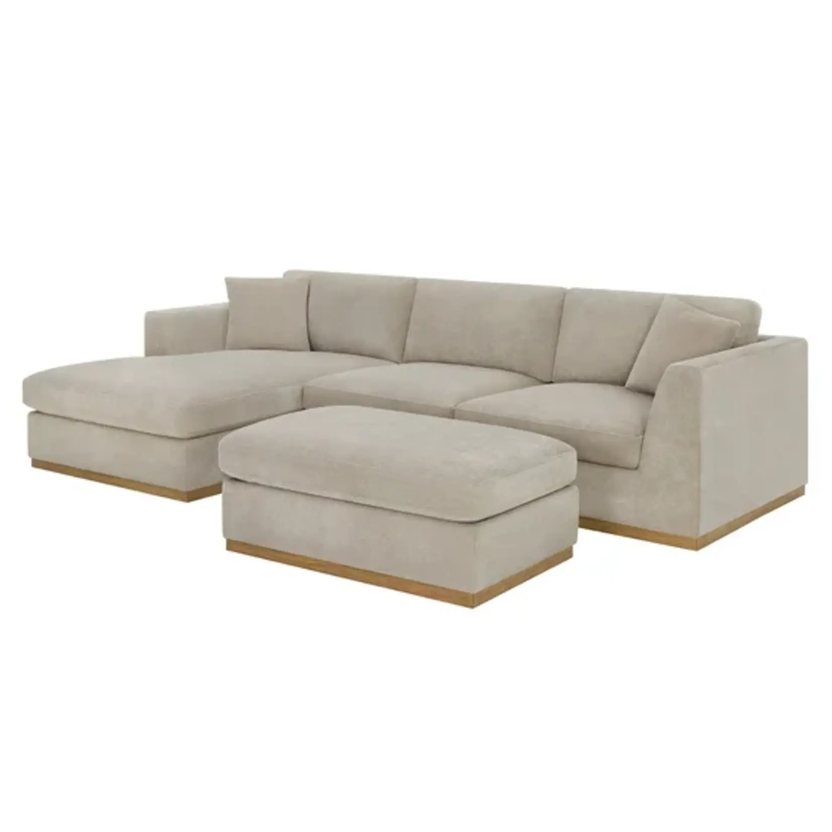 #1861812 - Henredon Caley Reversible Sofa Chaise with Ottoman