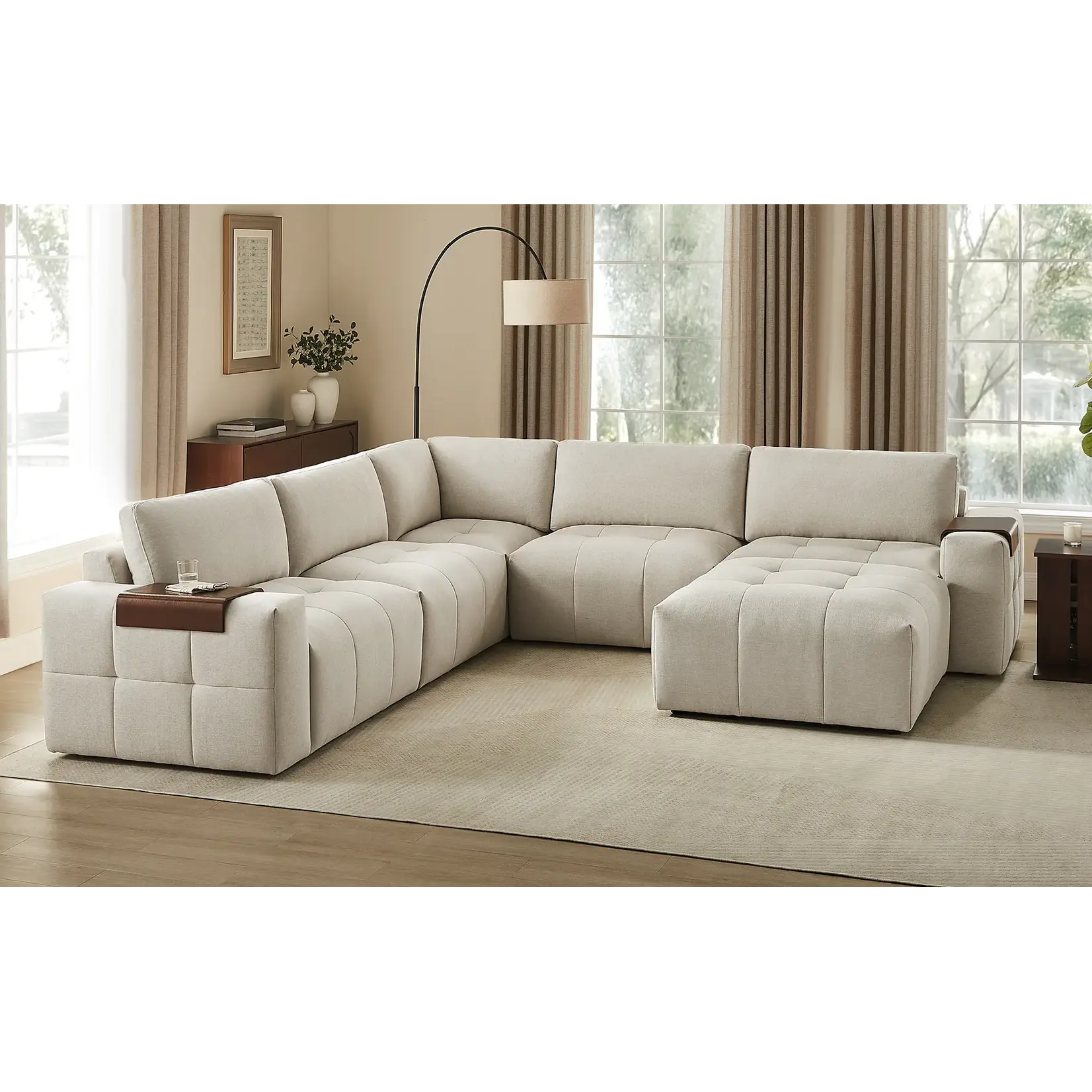 #1812612 - Paige 6-piece Modular Fabric Sectional