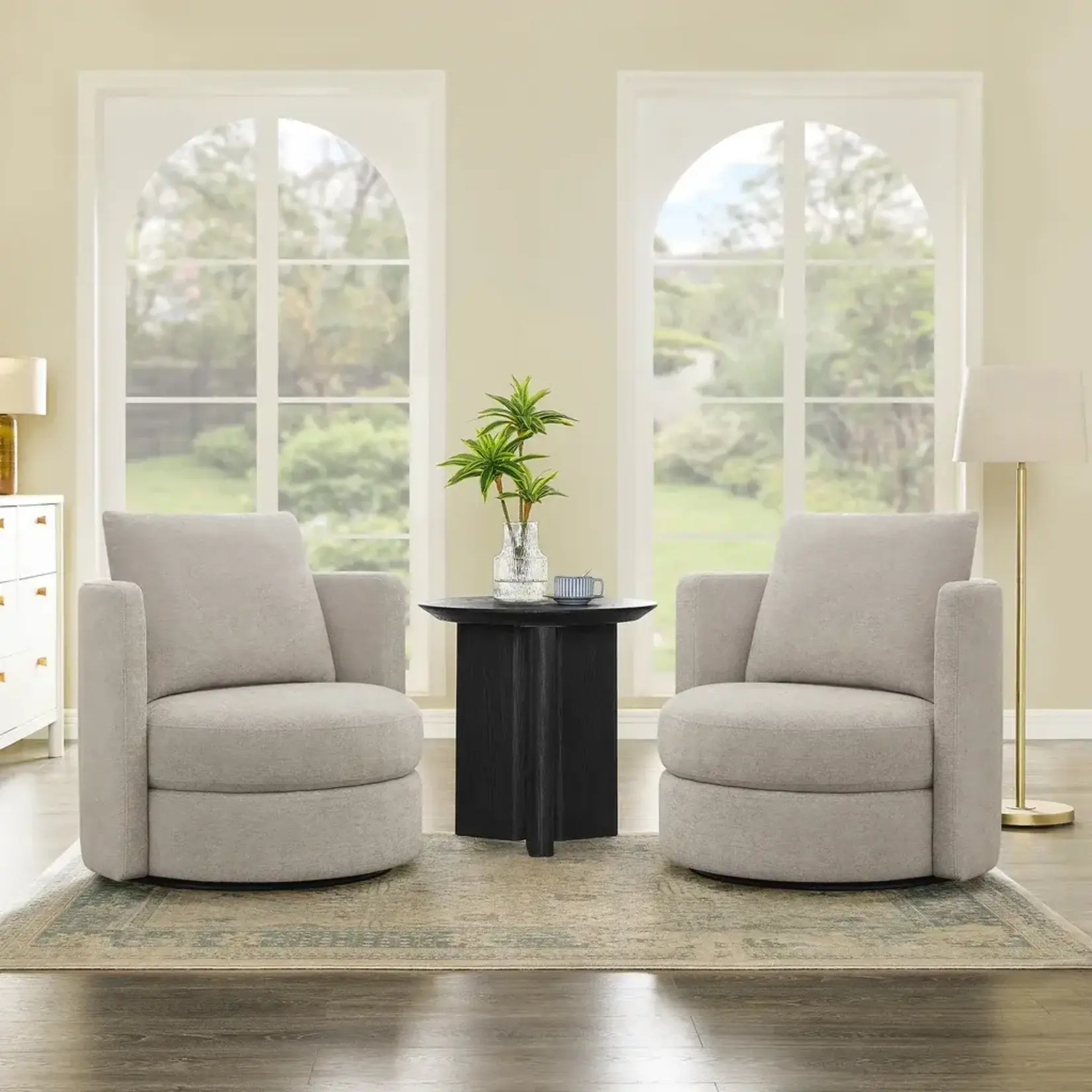 #1812470 - Thomasville Davos Swivel Chairs, 2-pack
