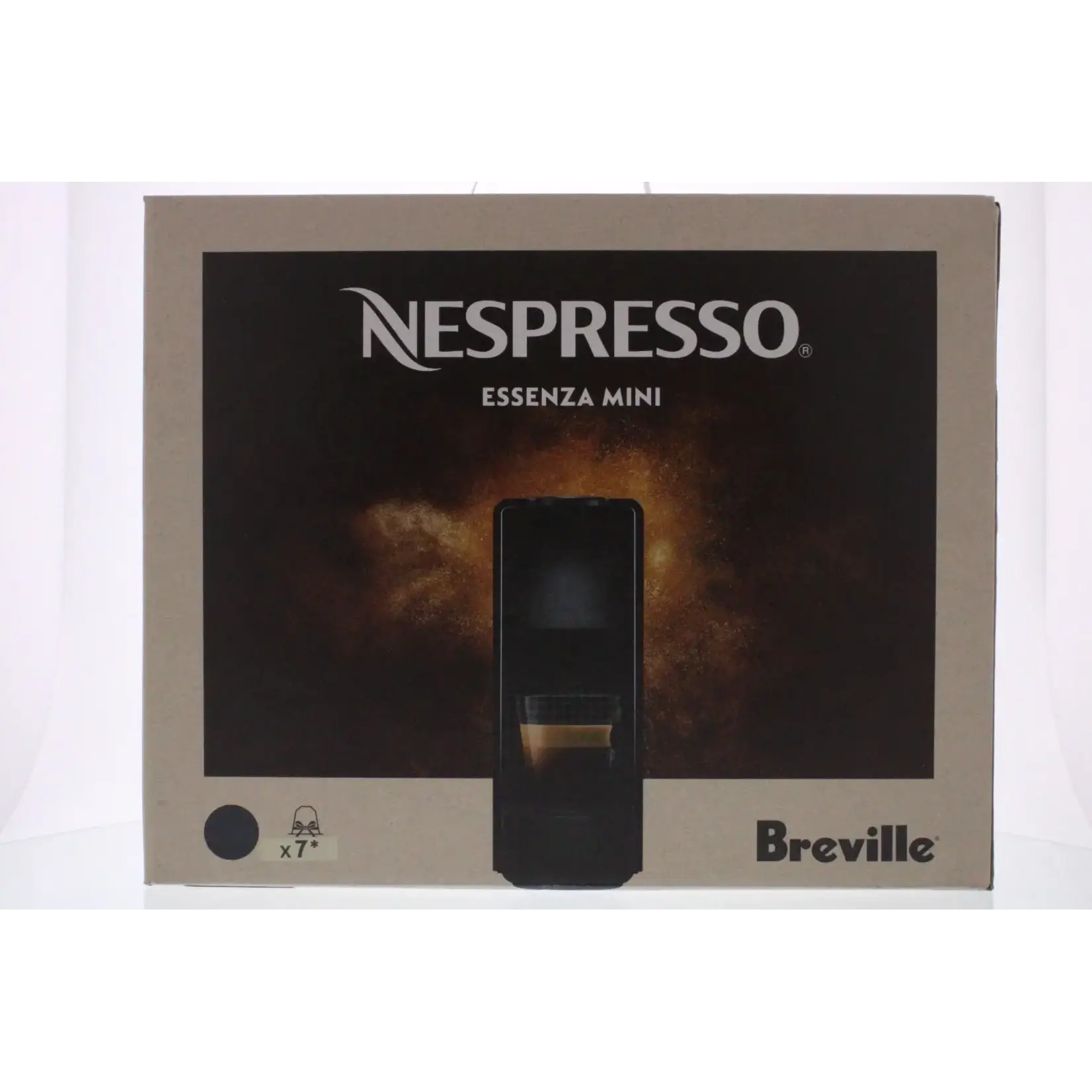 Nespresso Essenza Mini Espresso Machine bundle with Aeroccino3  in black