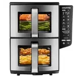 Gourmia GAF1190 11-QT Dual Basket Air Fryer with Smart Finish, Sync Cook, & 4-Layer Cooking
