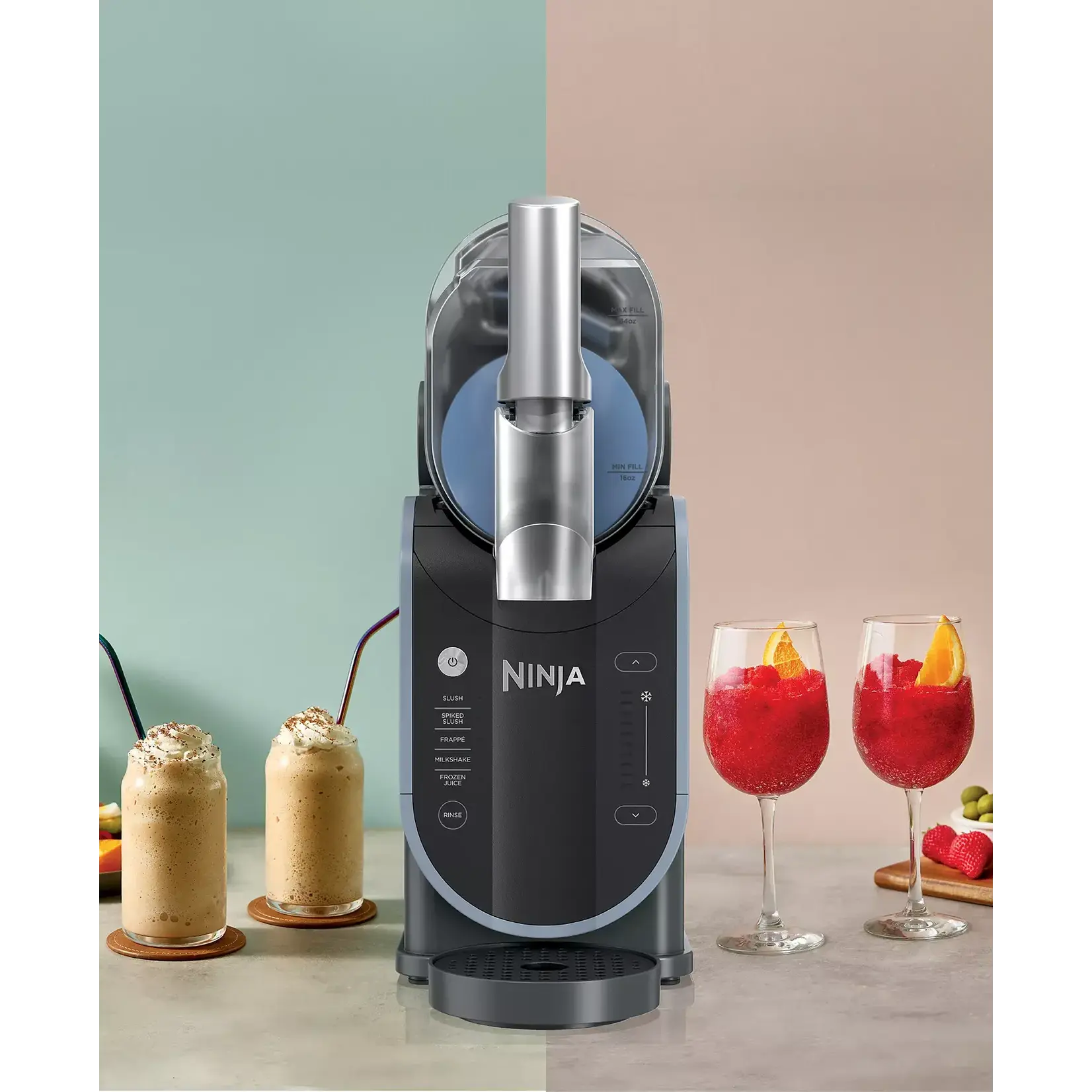 #FS301 - NINJA Slushie 88 oz. Professional Frozen Drink Maker Rapid Chill Technology and 5-Preset Programs, Frozen Margaritas in Blue