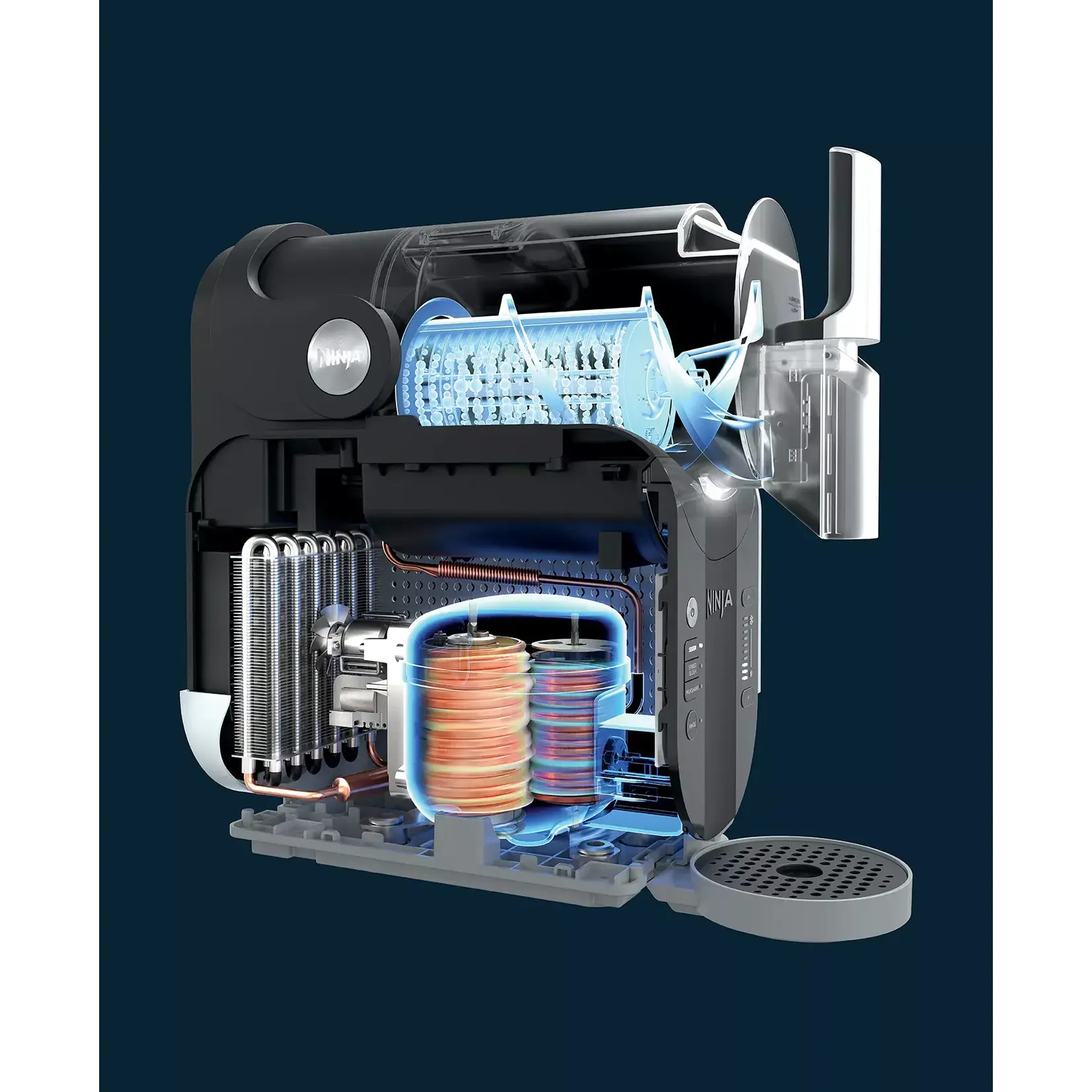 #FS301 - NINJA Slushie 88 oz. Professional Frozen Drink Maker Rapid Chill Technology and 5-Preset Programs, Frozen Margaritas in Blue