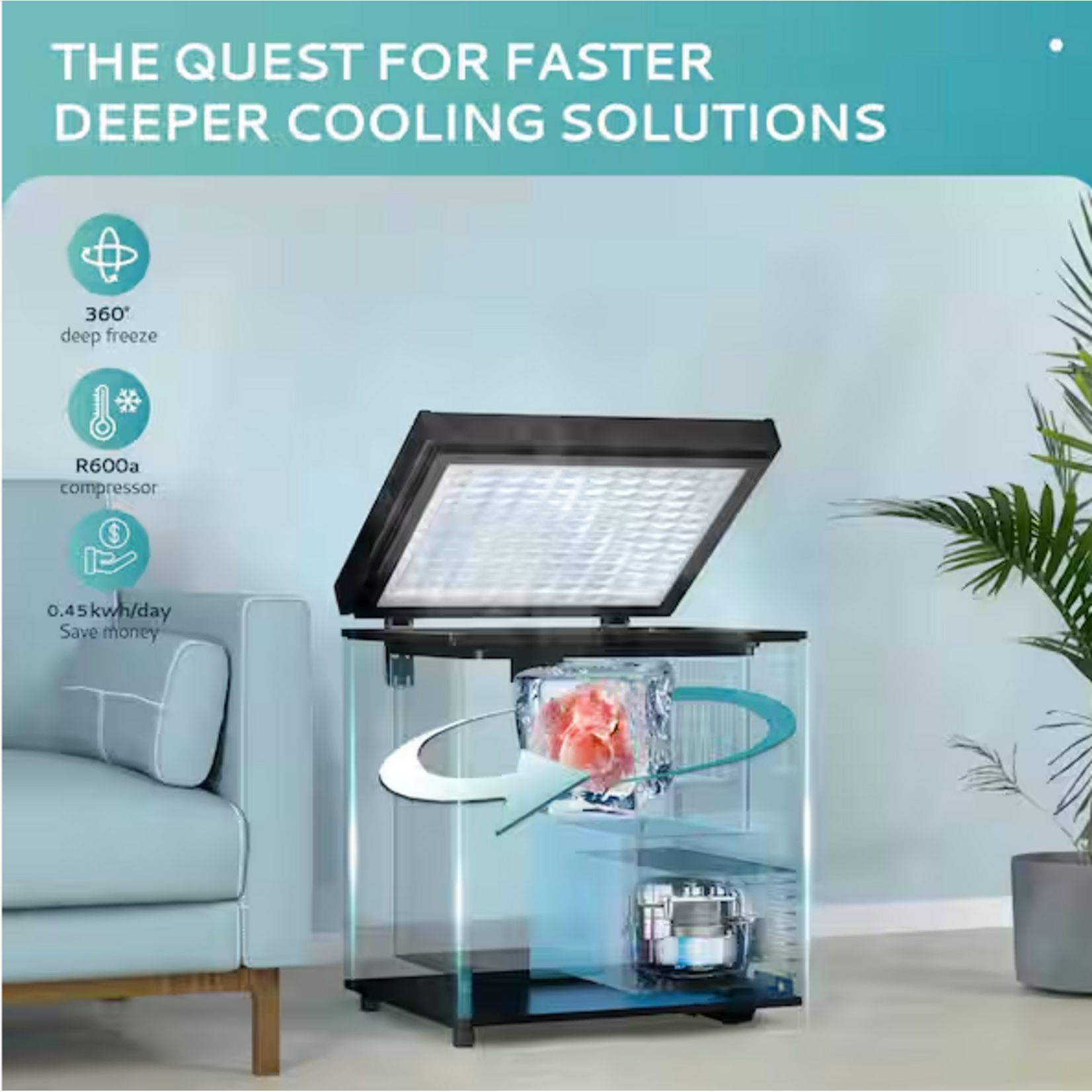 SIMZLIFE 1.8 cu. ft. Manual Defrost Chest Freezer with Removable Basket, Adjustable Thermostat for Garage/Basement/Dorm in Black