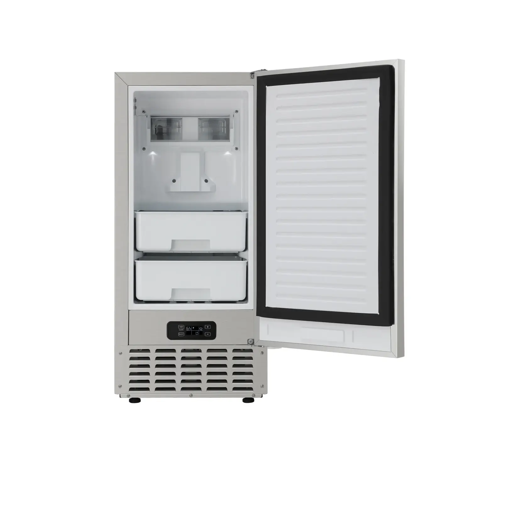 #KM-BIM66-NSS - 15 in. Built-in Residential Pearl Ice Nugget Maker, 66 lb./day, with Drain Pump in Stainless-Steel