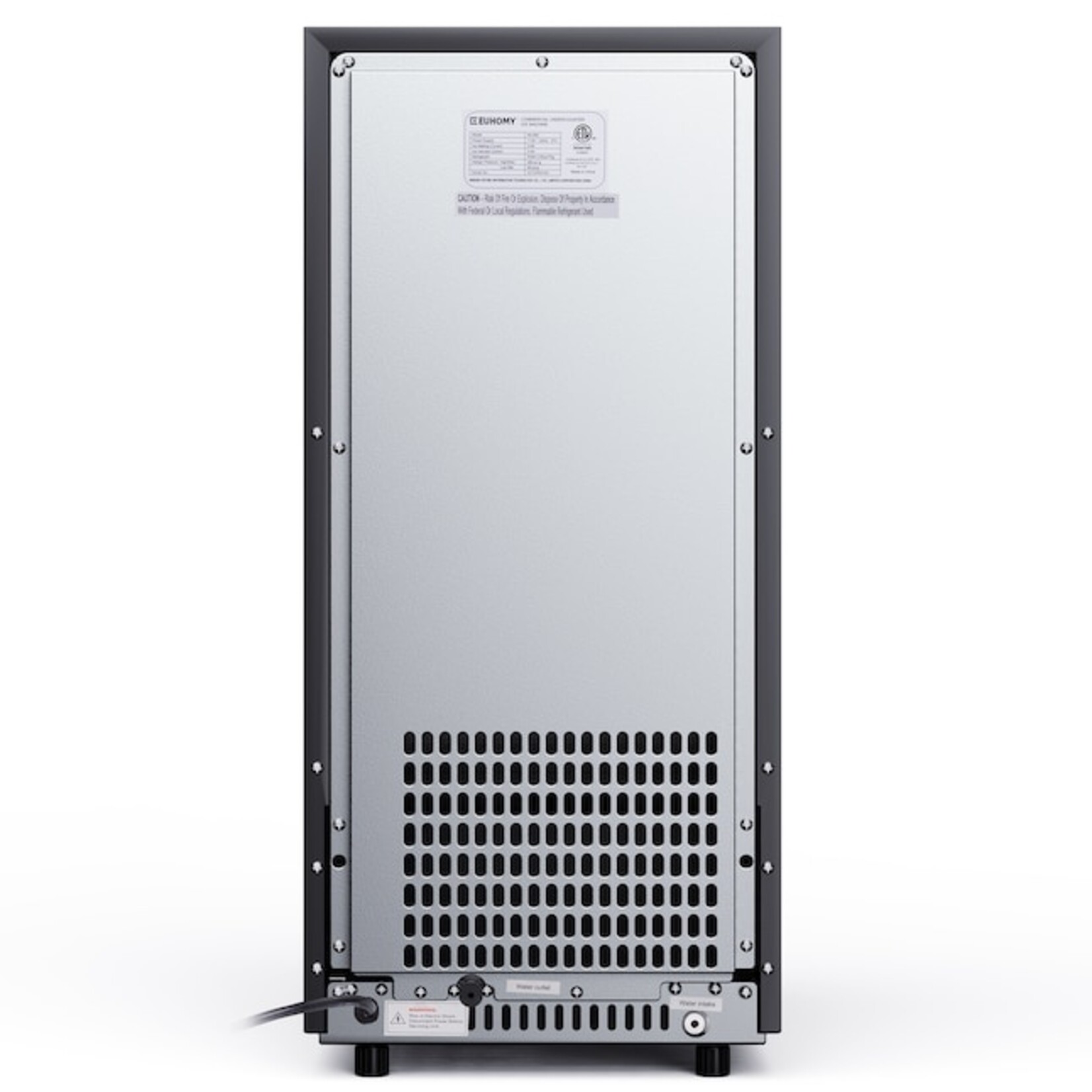 14.96 in. 80 lb./24H Undercounter/Freestanding Full Size Cubes Ice Maker in Sliver, 25 lb. Storage