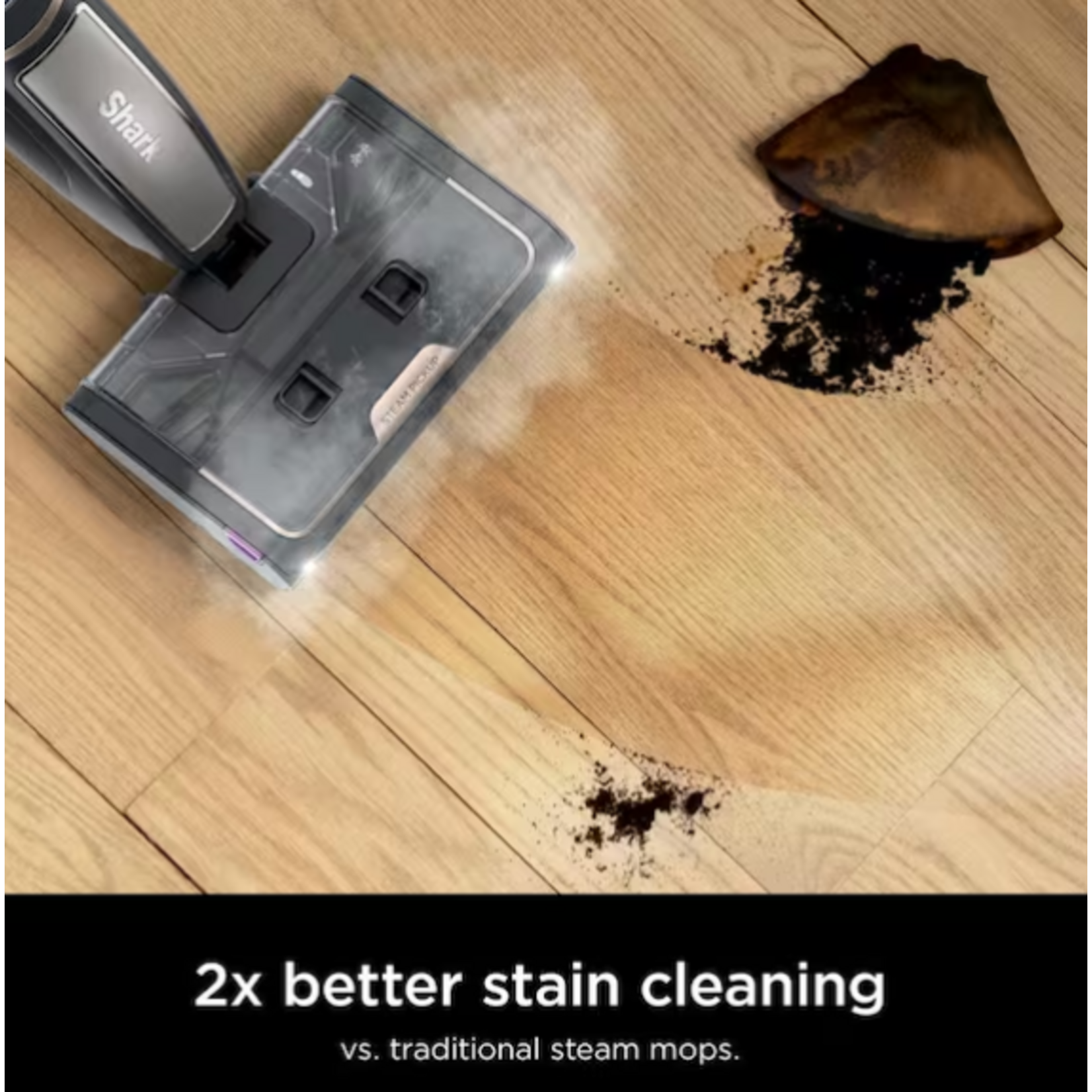 Shark #SD201 - Shark Steam Pickup 3-in-1 Corded Steam Mop for Hardwood, Tile, Stone and Laminate in Black with Storage Tray, Self Cleans