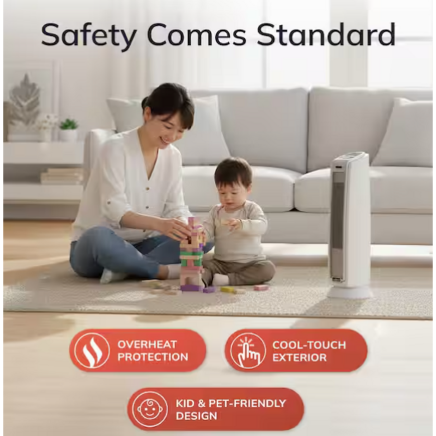 #5775 - Lasko Tower 23 in. 1500-Watt Electric Ceramic Oscillating Space Heater, White