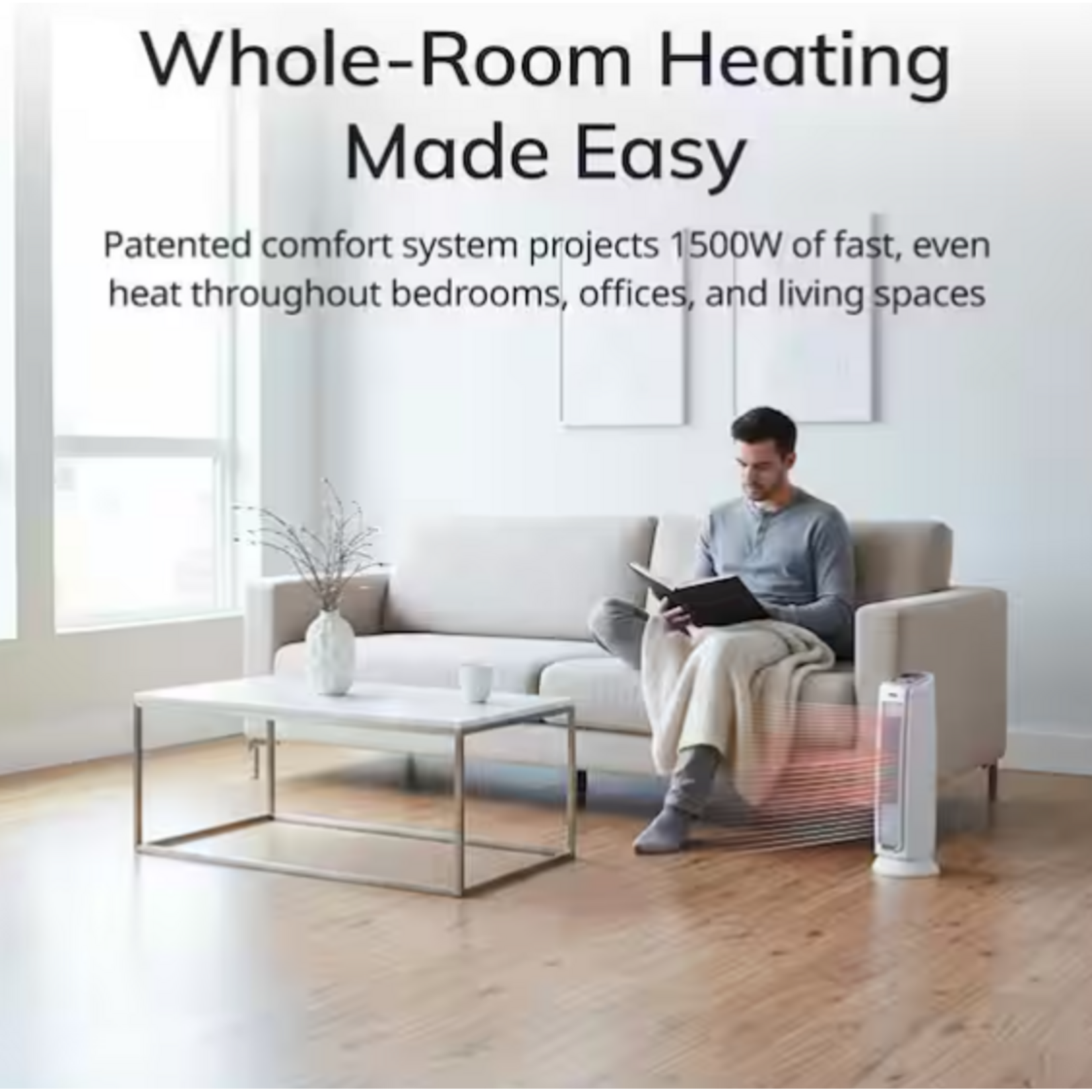 #5775 - Lasko Tower 23 in. 1500-Watt Electric Ceramic Oscillating Space Heater, White