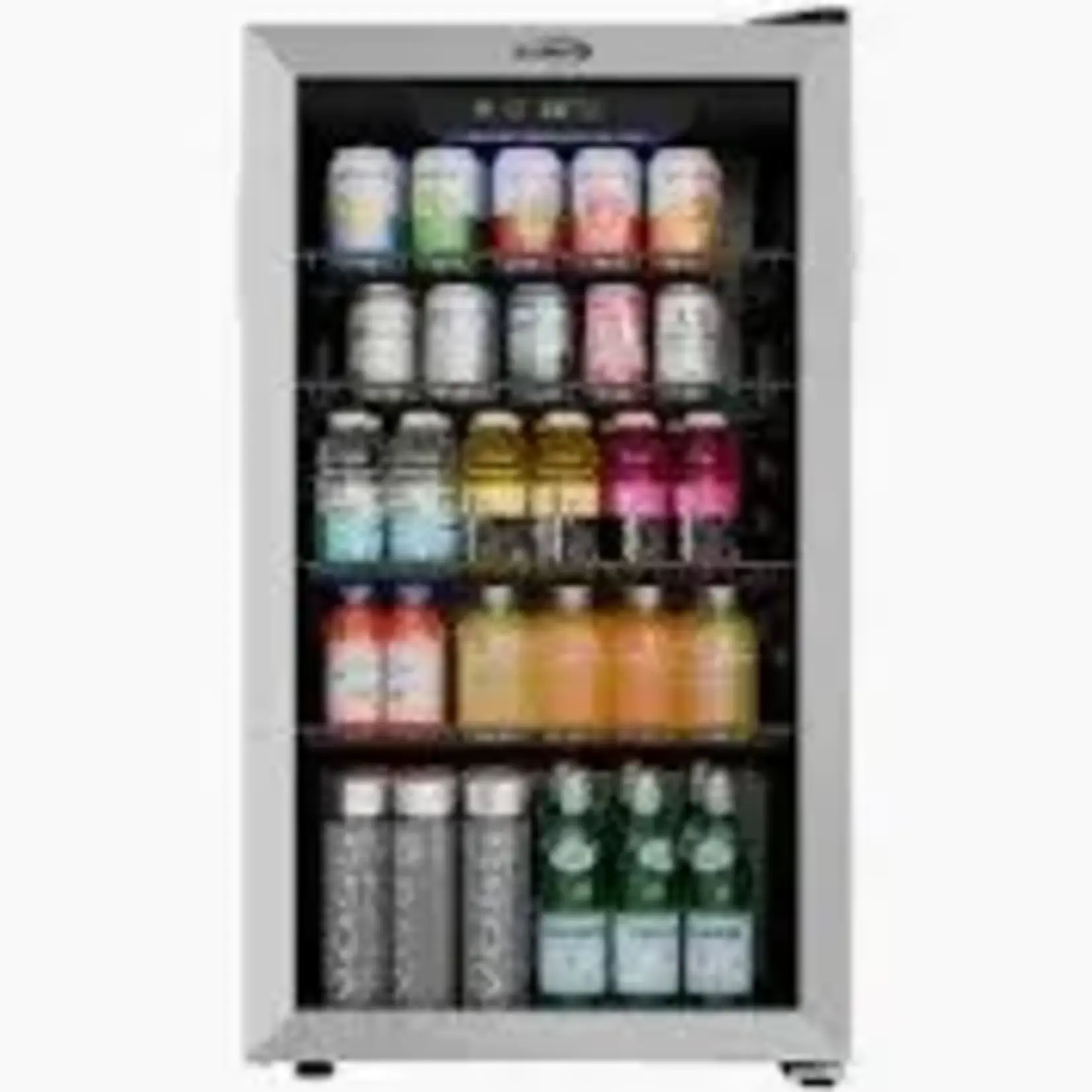 KM-BR32SS 18 Inch Freestanding Beverage Center with 3.3 Cu. Ft., Reversible Door, LED Interior Lighting, Digital Temperature Controls and Tempered Glass Door
