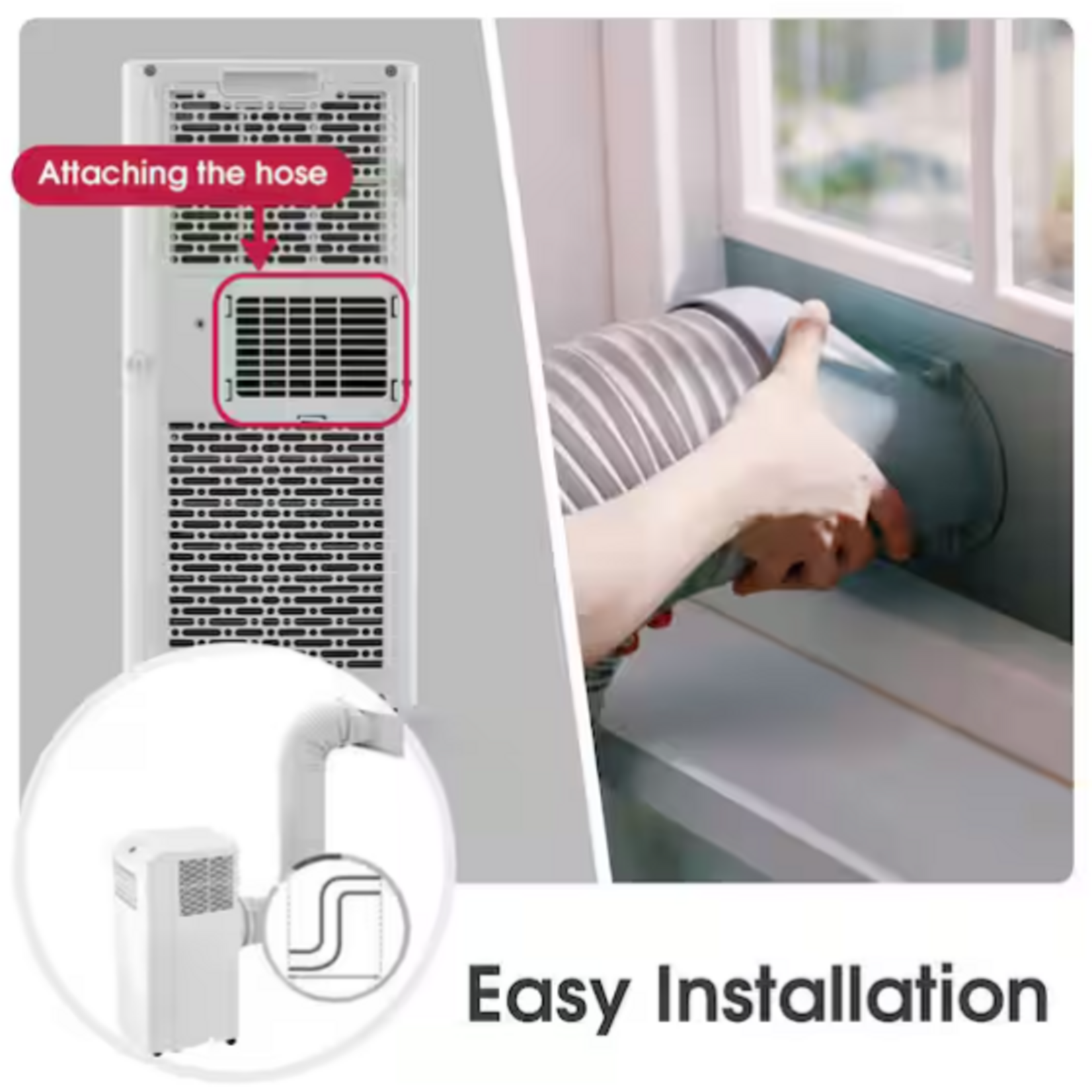 LG #LP0624WFR -  LG 6,000 (DOE) BTU 115-Volt Portable Air Conditioner Cools 250 Sq. Ft. with Dehumidifier and LCD Remote