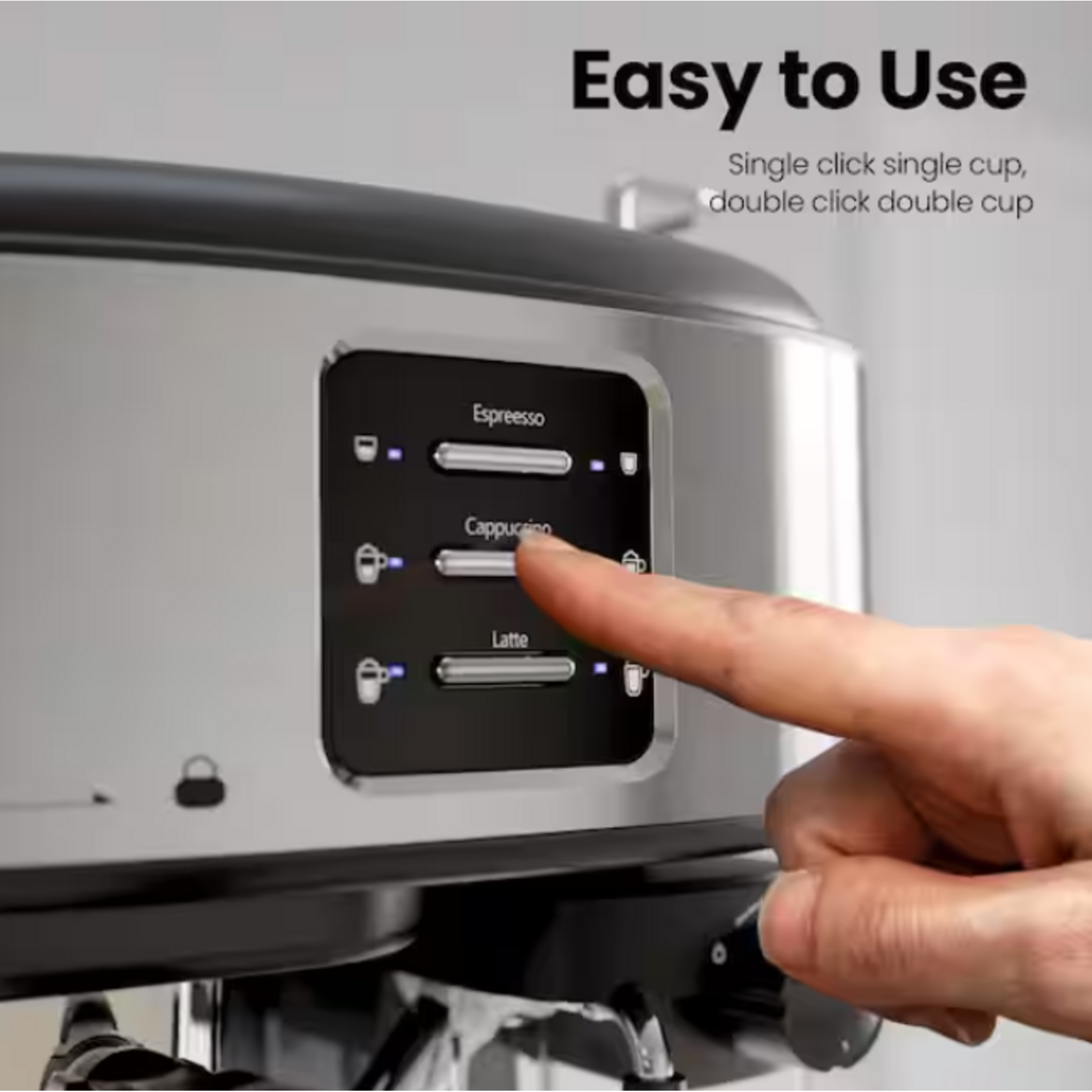 #CM5411C-UL - COWSAR 5 Cup Stainless Steel Semi-Automatic Espresso Machine, 20 Bar Latte Machine with Automatic Milk Frother