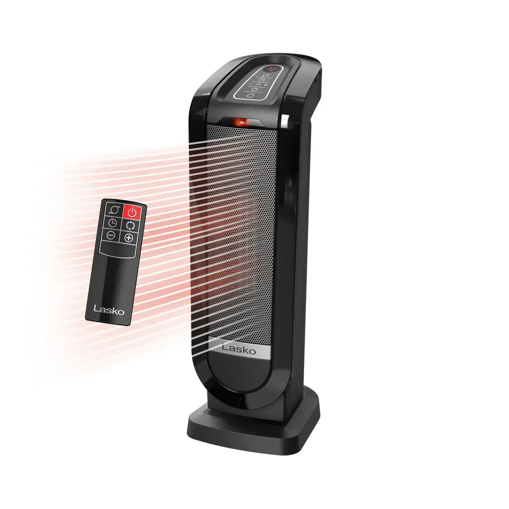 Lasko CT22840 22 inch 1500W Ceramic Tower Space Heater with Digital Display and Remote Control