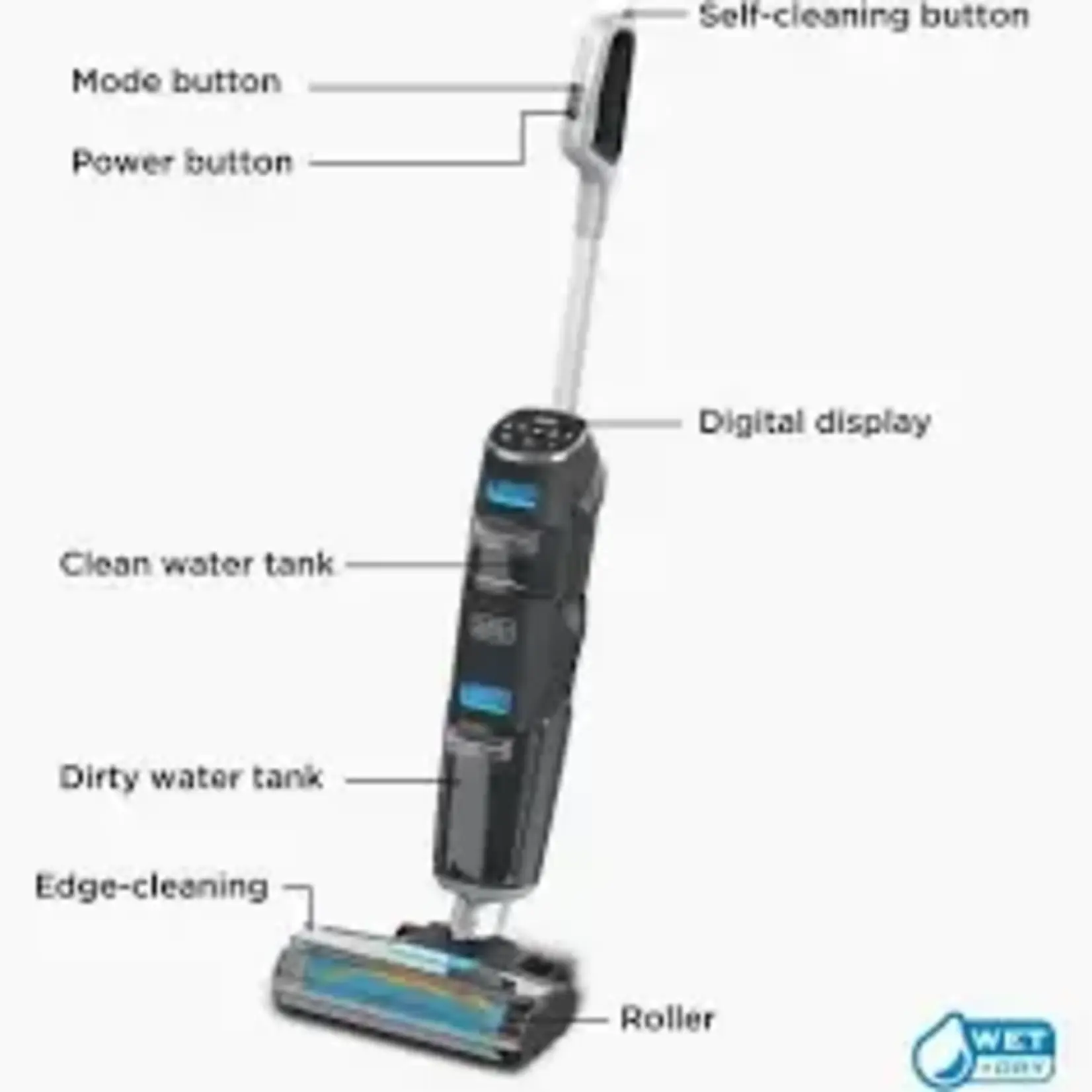 BXUVXA01-BLACK+DECKER Vacuum + Wash Duo Multi-Surface Cordless with Accessories