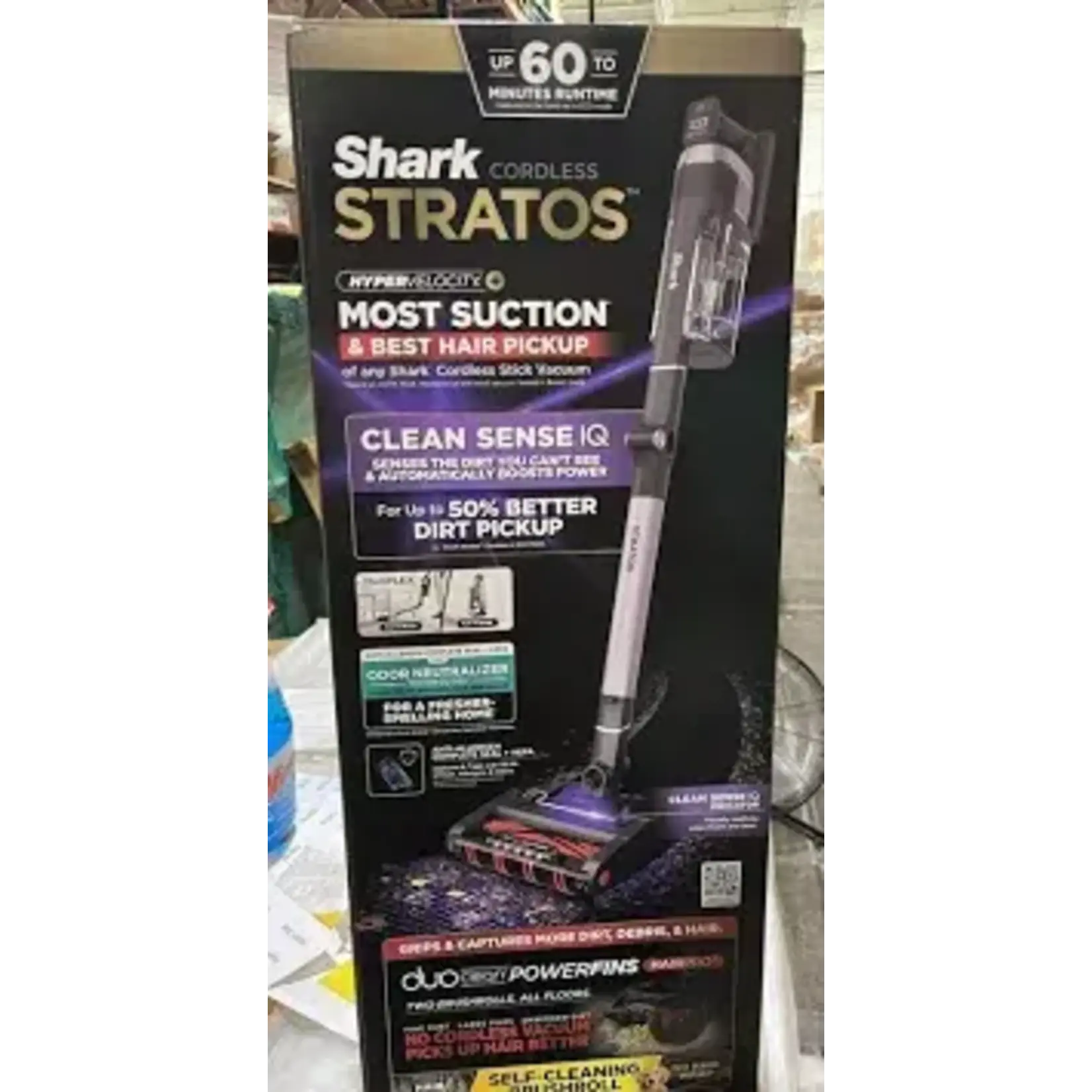 Shark IZ862H Shark Stratos Multiflex Bagless Cordless HEPA Stick Vacuum Cleaner, Clean Sense IQ, Duoclean Powerfins Hairpro, 60min Runtime