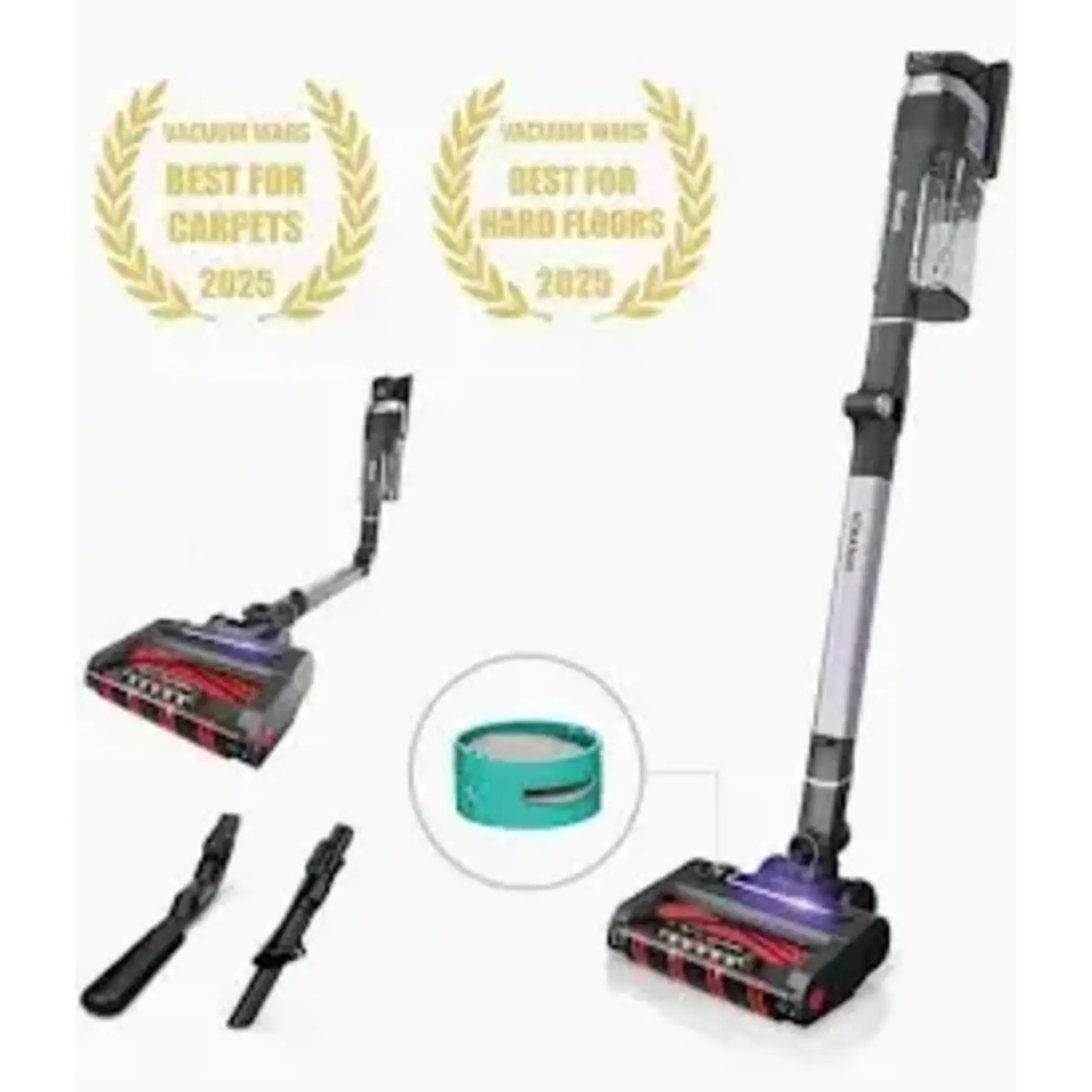 Shark IZ862H Shark Stratos Multiflex Bagless Cordless HEPA Stick Vacuum Cleaner, Clean Sense IQ, Duoclean Powerfins Hairpro, 60min Runtime