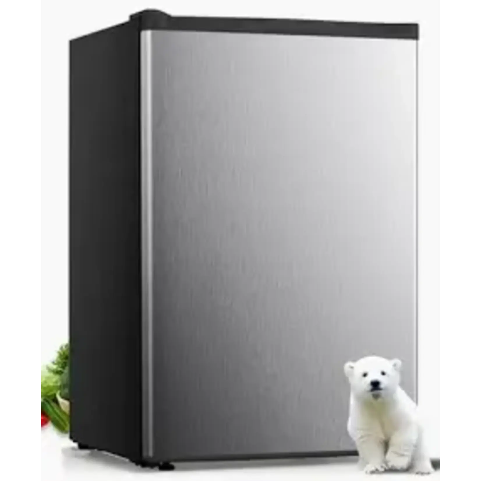 Electactic - BD-88B-E Upright Freezer, Energy Saving 3.0 Cu.ft Single Door Compact Upright Freezer with Reversible Door