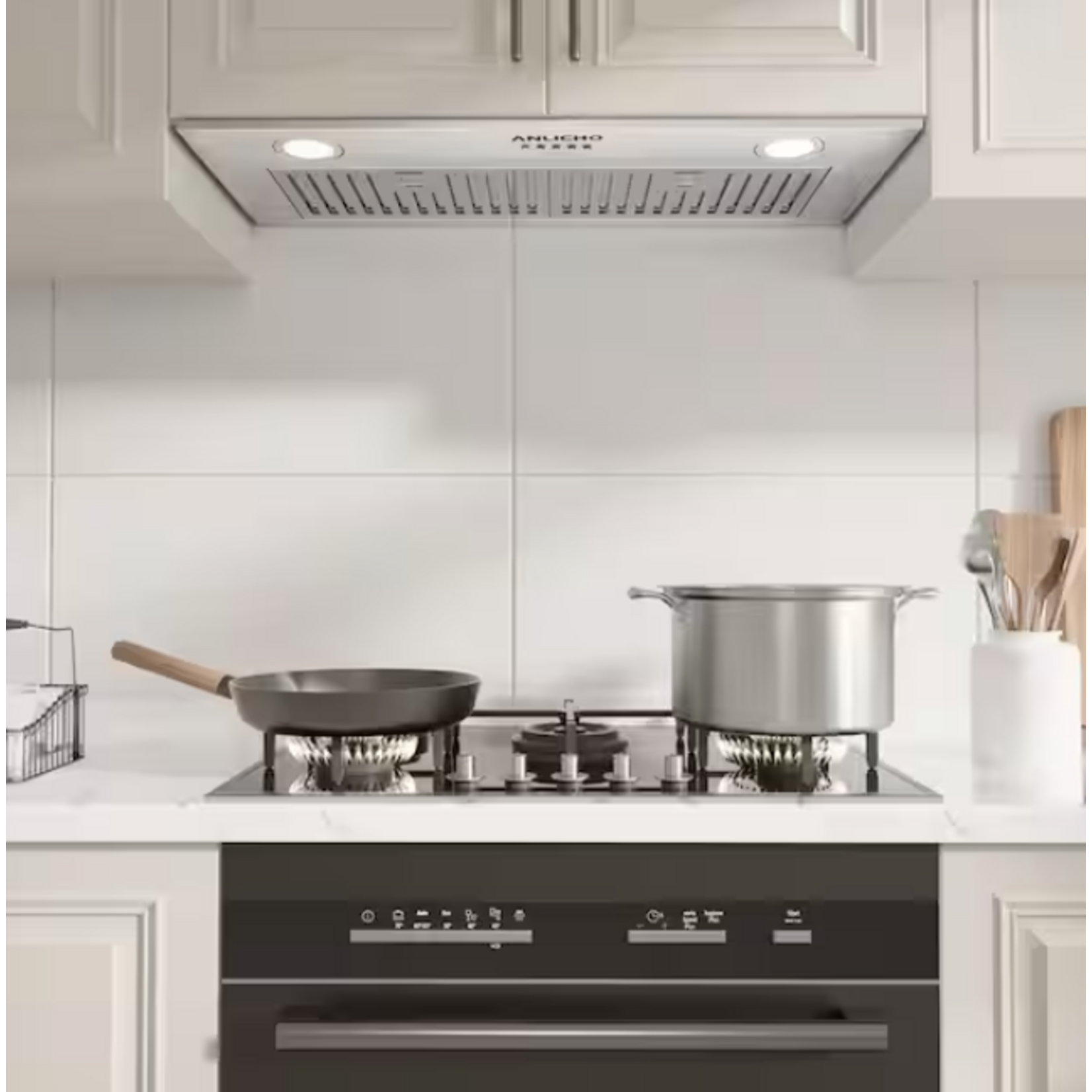 #HDRHB1-36S - Anlicho 36 in. 600 CFM Convertible Ducted to Ductless Insert Range Hood in Stainless Steel with 3-Speed and LED Lights