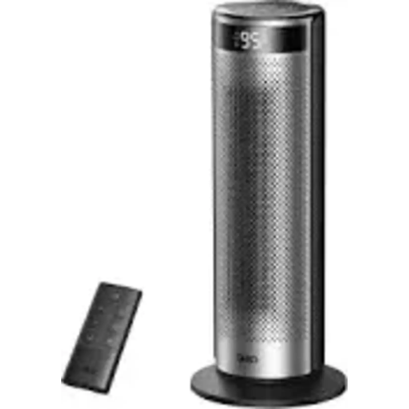 DREO DREO DR-HSH021-1500-Watt 23 in. Portable Indoor Ceramic Convection Electric Space Heater, 70° Osc w/Remote, 3-Heat Levels in Silver