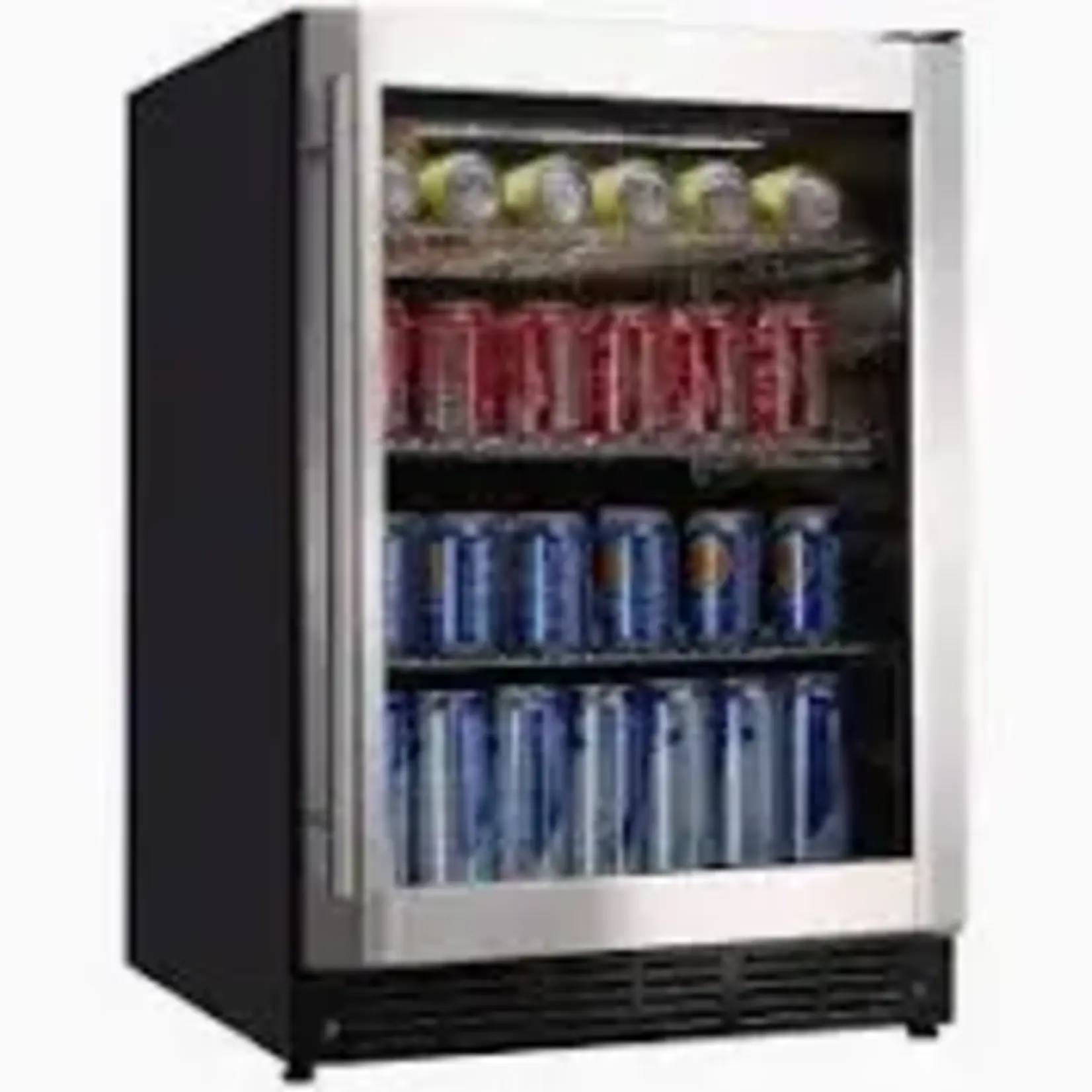 VISSANI VISSANI -HVBC58ST23.4 in. 50 Bottle, 154 Can, Wine and Beverage Cooler with Stainless Steel Door